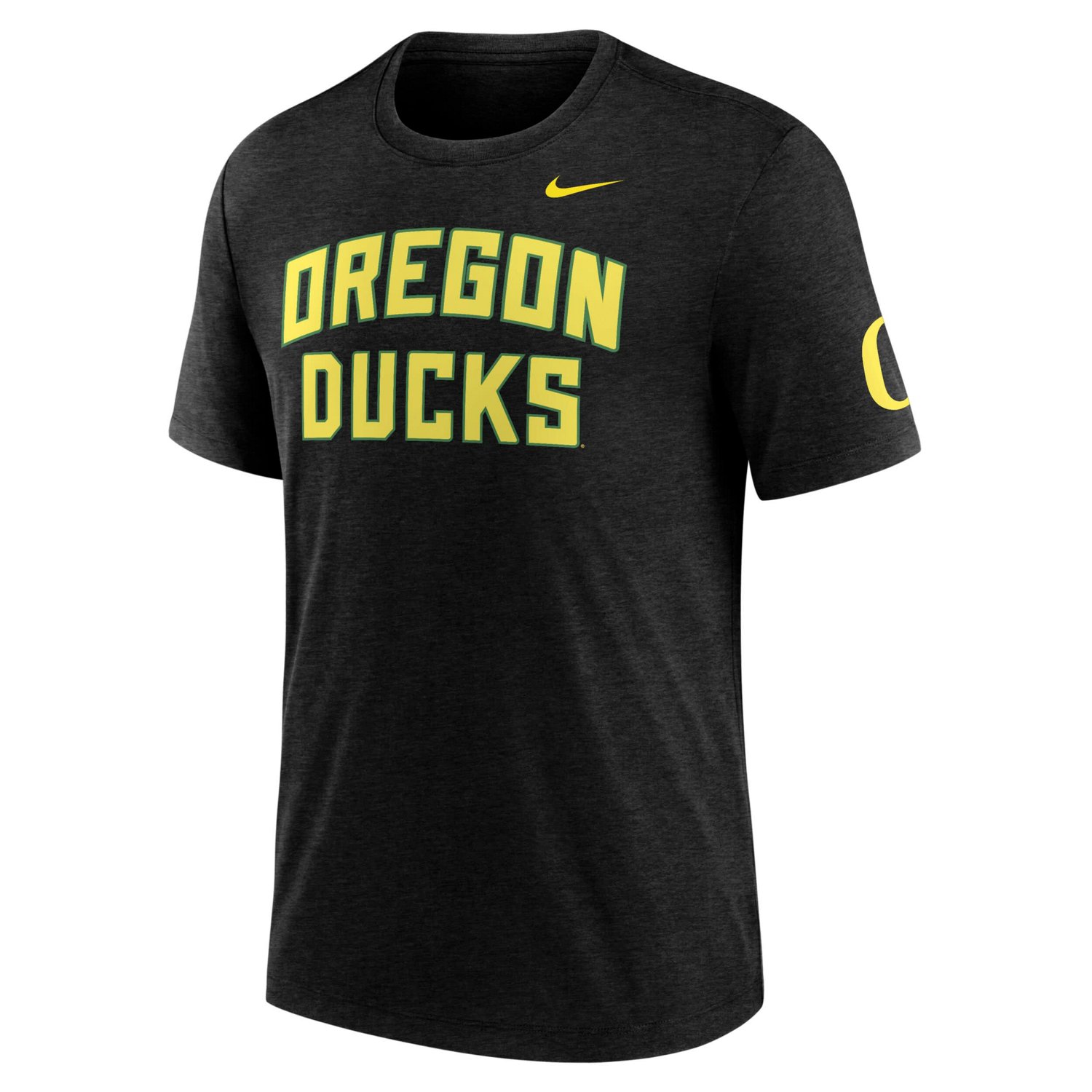 Nike Heather Oregon Ducks Campus Collegiate Block Tri-Blend T-Shirt - view number 2