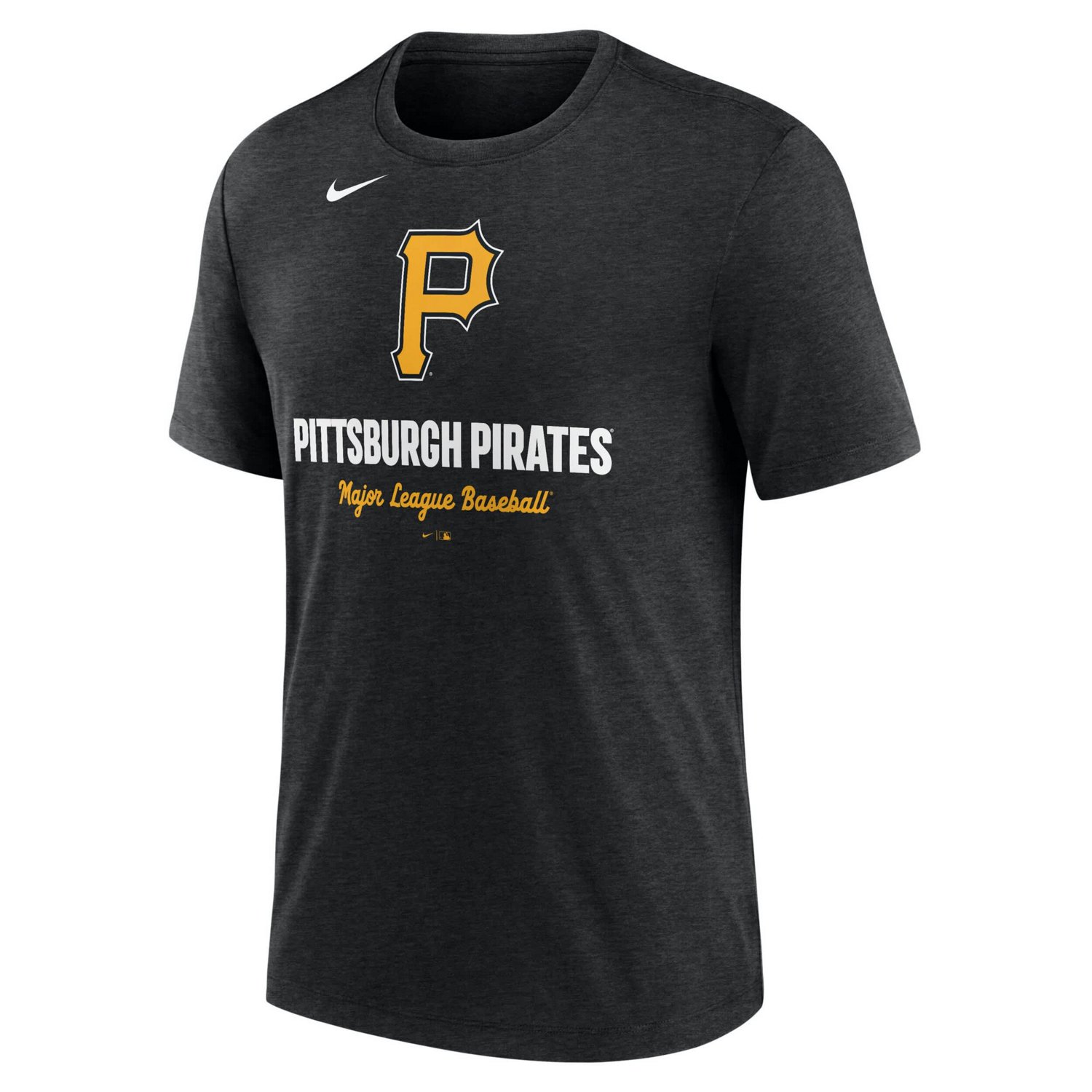 Nike Heather Pittsburgh Pirates Logo Tri-Blend T-Shirt - view number 2