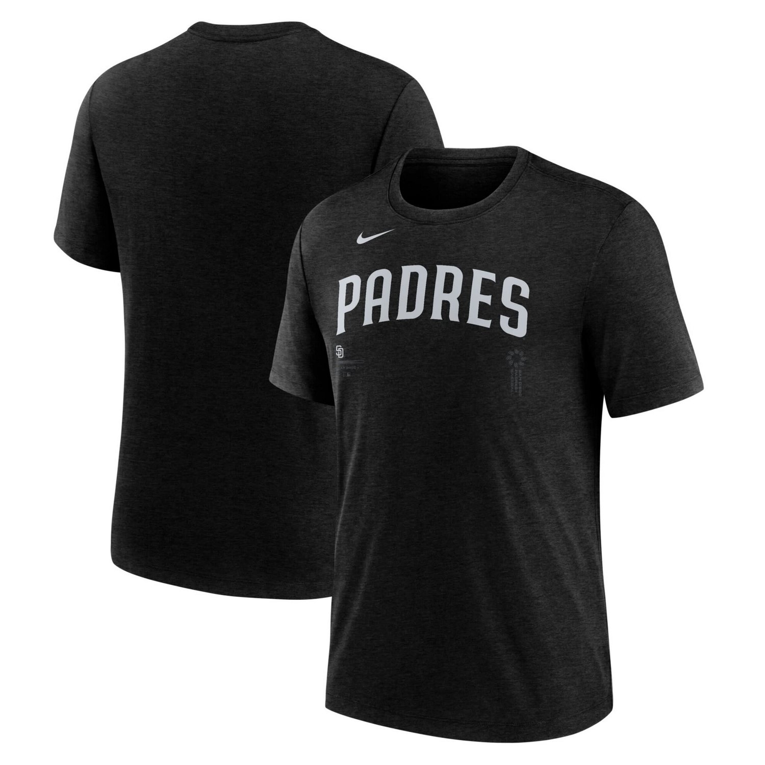 Nike Heather San Diego Padres Lights Out Tri-Blend T-Shirt
