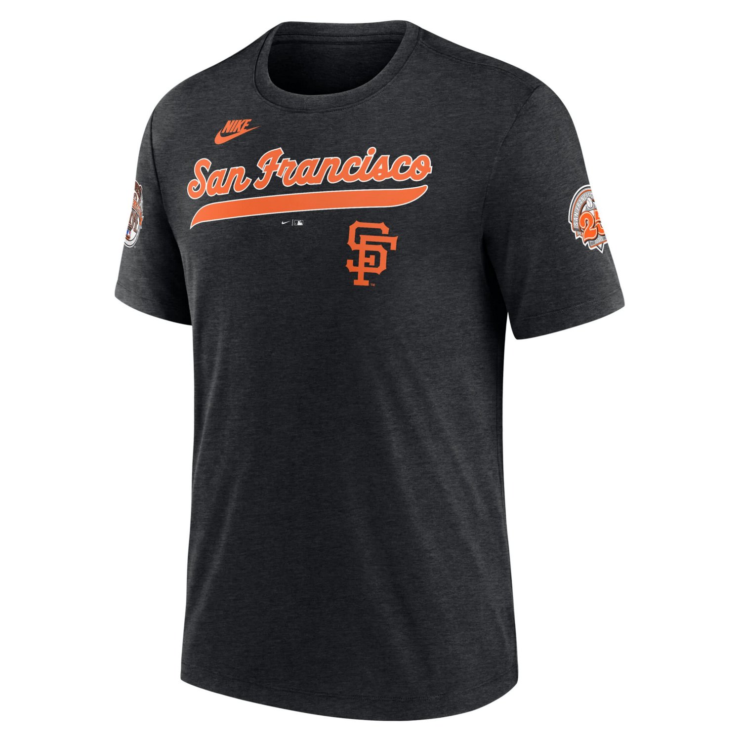 Nike Heather San Francisco Giants Cooperstown Collection Eras Tri-Blend T-Shirt - view number 2