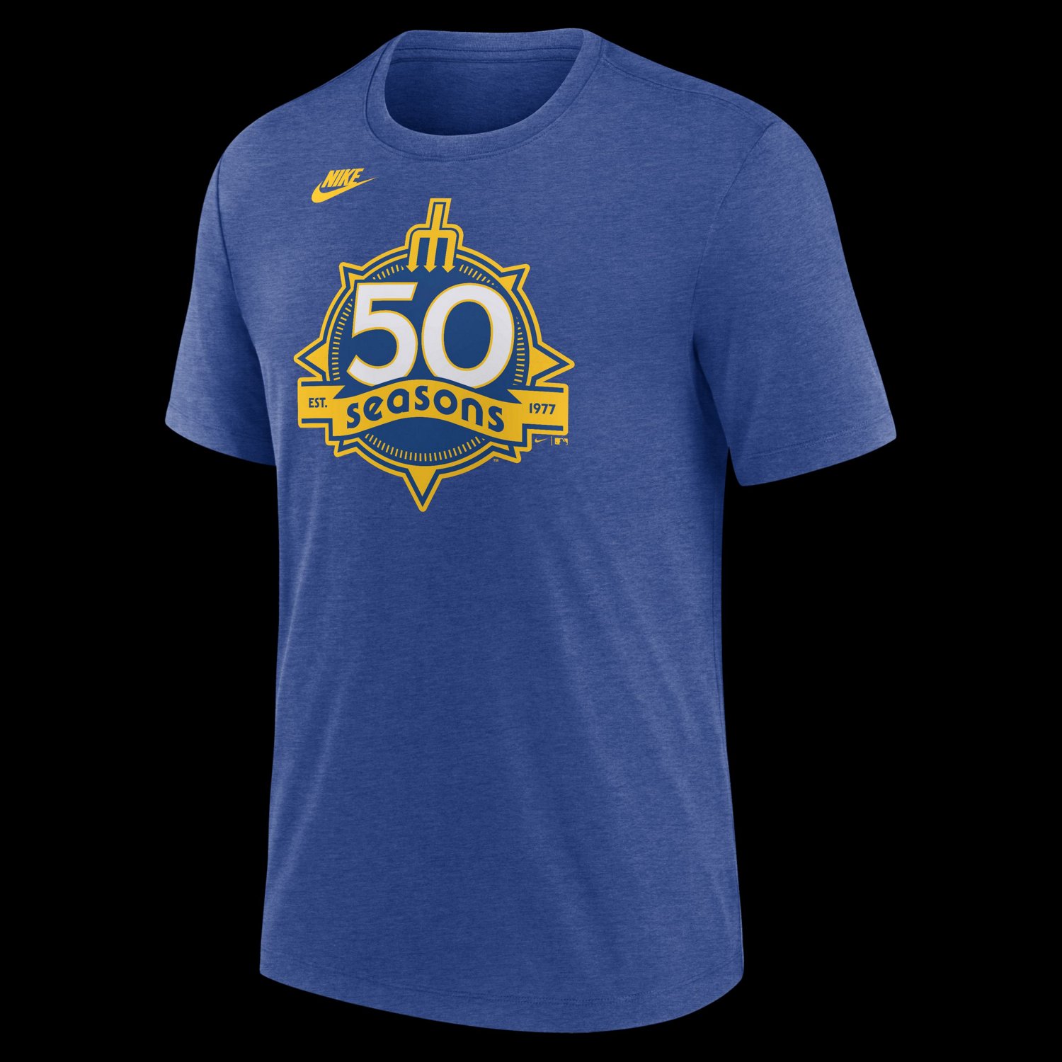 Nike Heather Seattle Mariners 50th Season Tri-Blend T-Shirt - view number 2