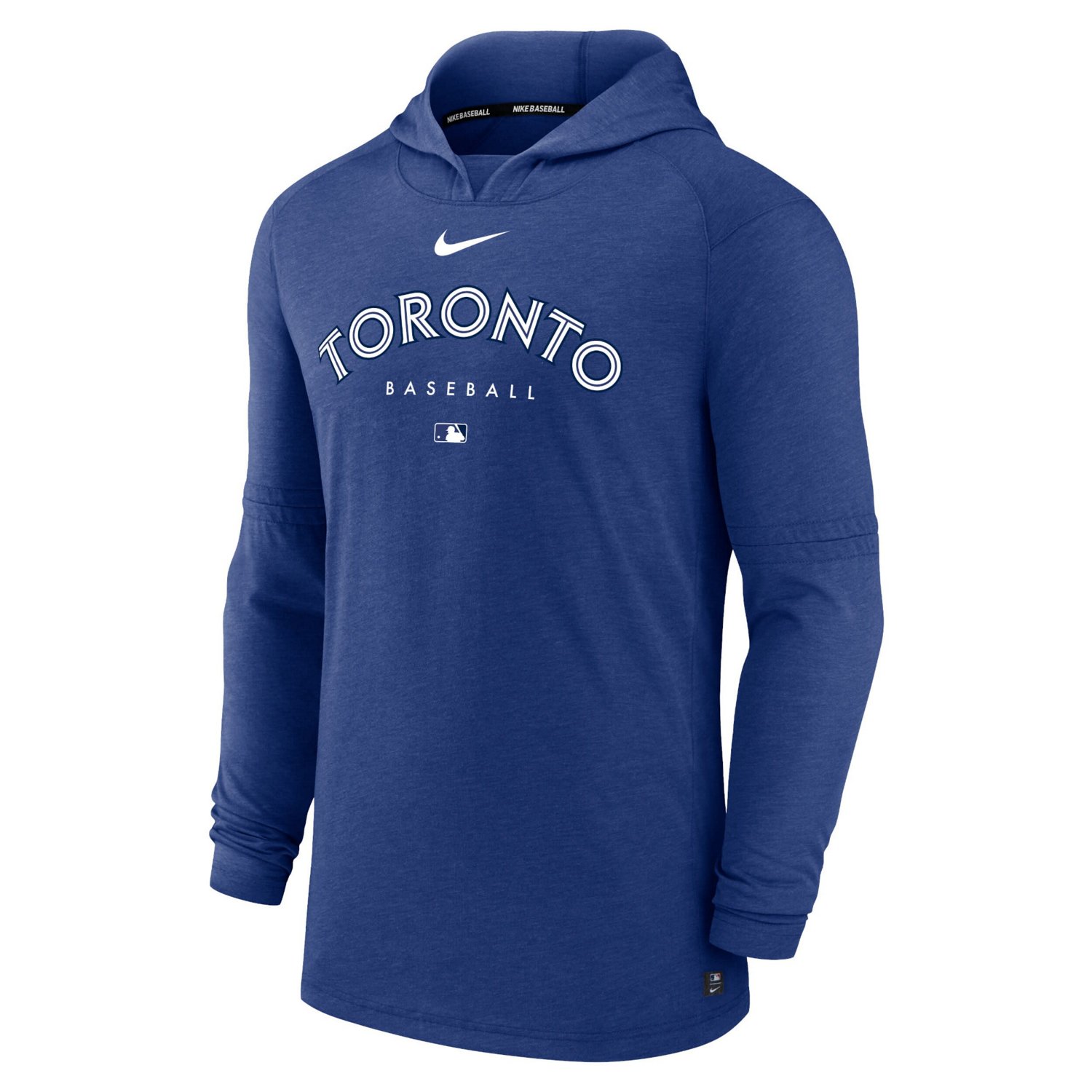 Nike Heather Toronto Blue Jays Authentic Collection Early Work Tri-Blend Performance Pullover Hoodie - view number 2