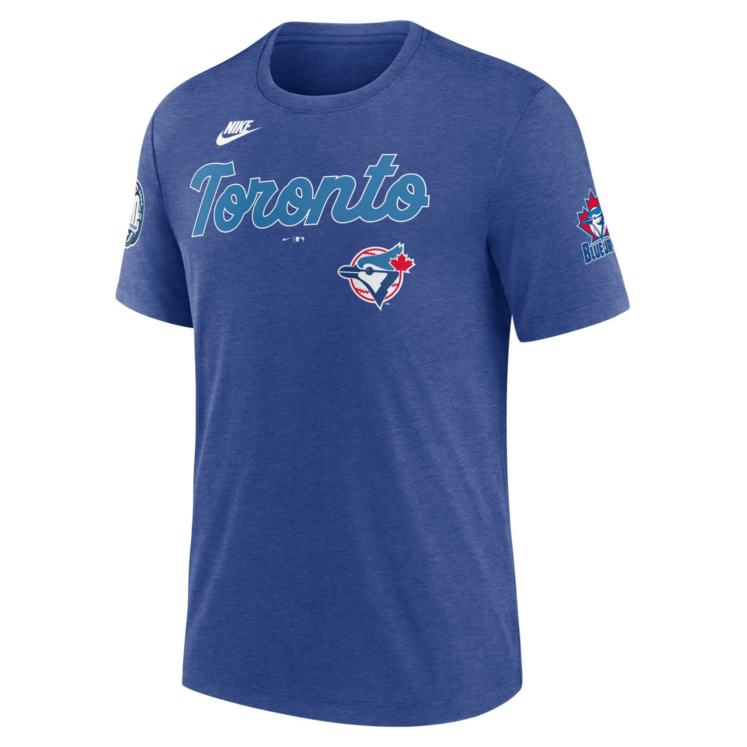 Nike Heather Toronto Blue Jays Cooperstown Collection Eras Tri-Blend T-Shirt - view number 2