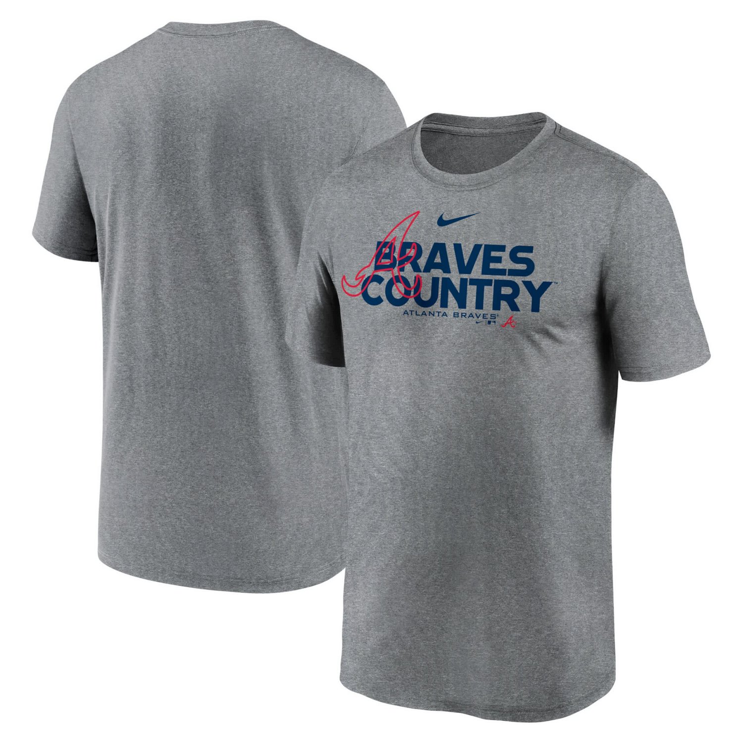 Nike Heathered Charcoal Atlanta Braves Local Rep Legend Performance T-Shirt - view number 1