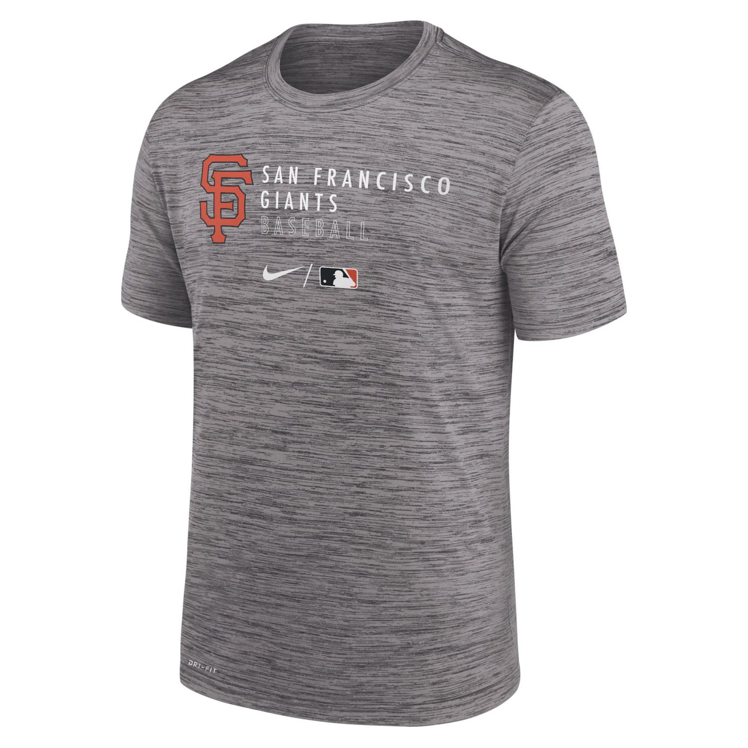 Nike Heathered Gray San Francisco Giants Authentic Collection Velocity Practice Performance T-Shirt - view number 2