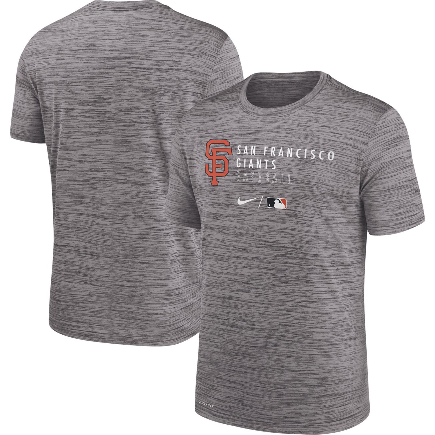 Nike Heathered Gray San Francisco Giants Authentic Collection Velocity Practice Performance T-Shirt