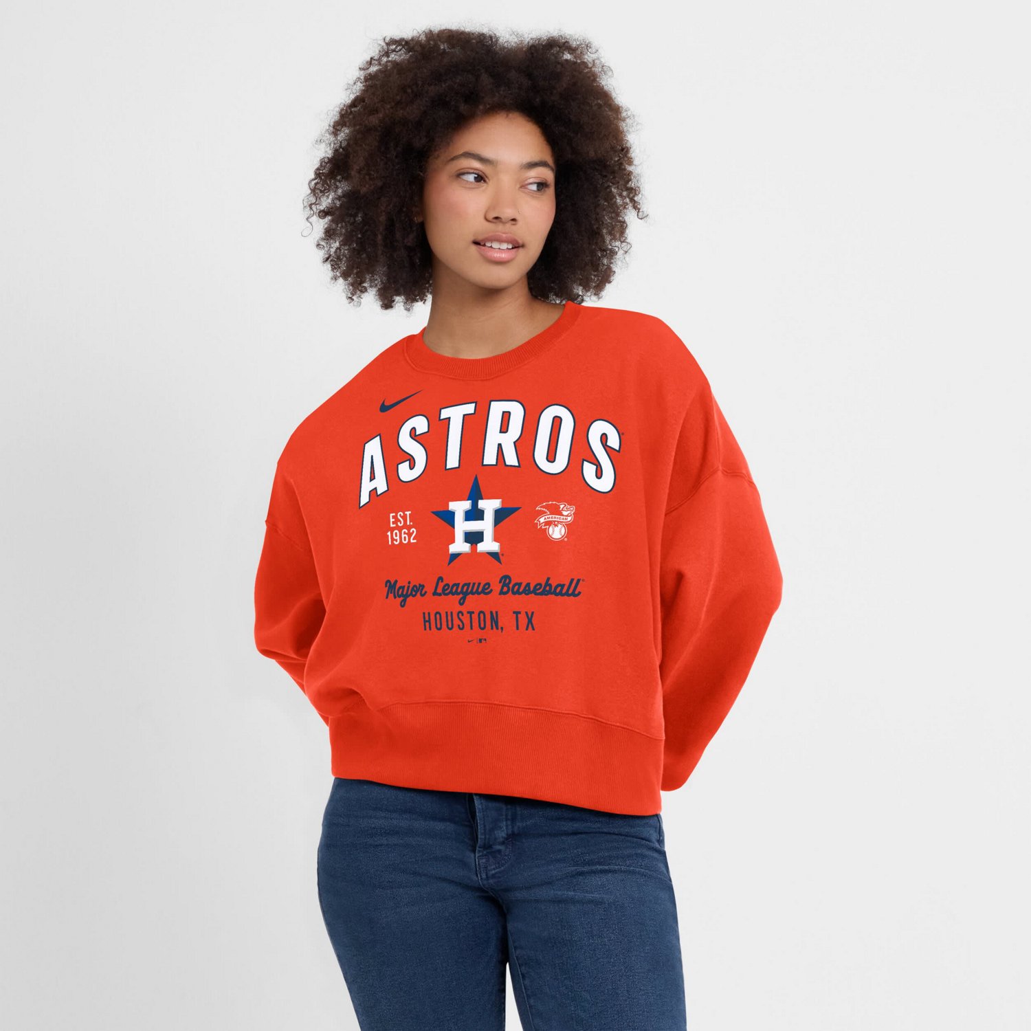 Nike Houston Astros Oversized High Hip Pullover Sweatshirt - view number 4