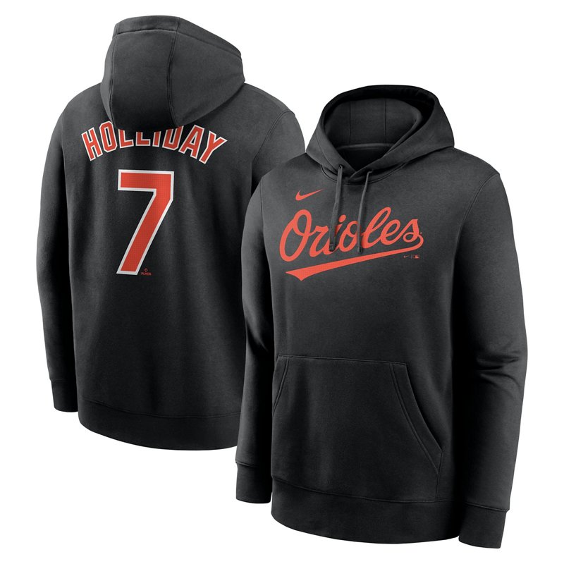 Nike Jackson Holliday Baltimore Orioles Player Name Number Club Fleece Pullover Hoodie-image