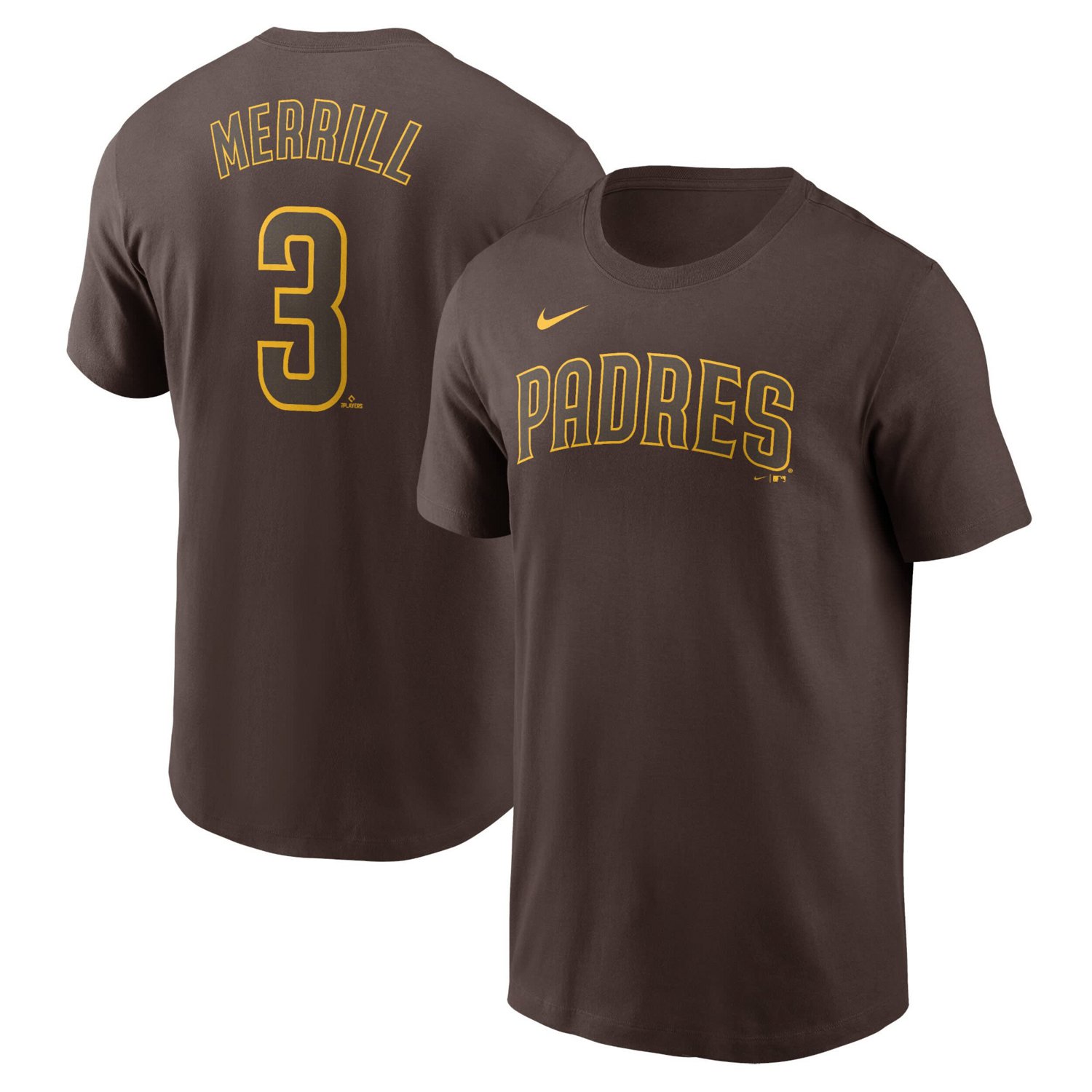 Nike Jackson Merrill San Diego Padres Fuse Name  Number T-Shirt