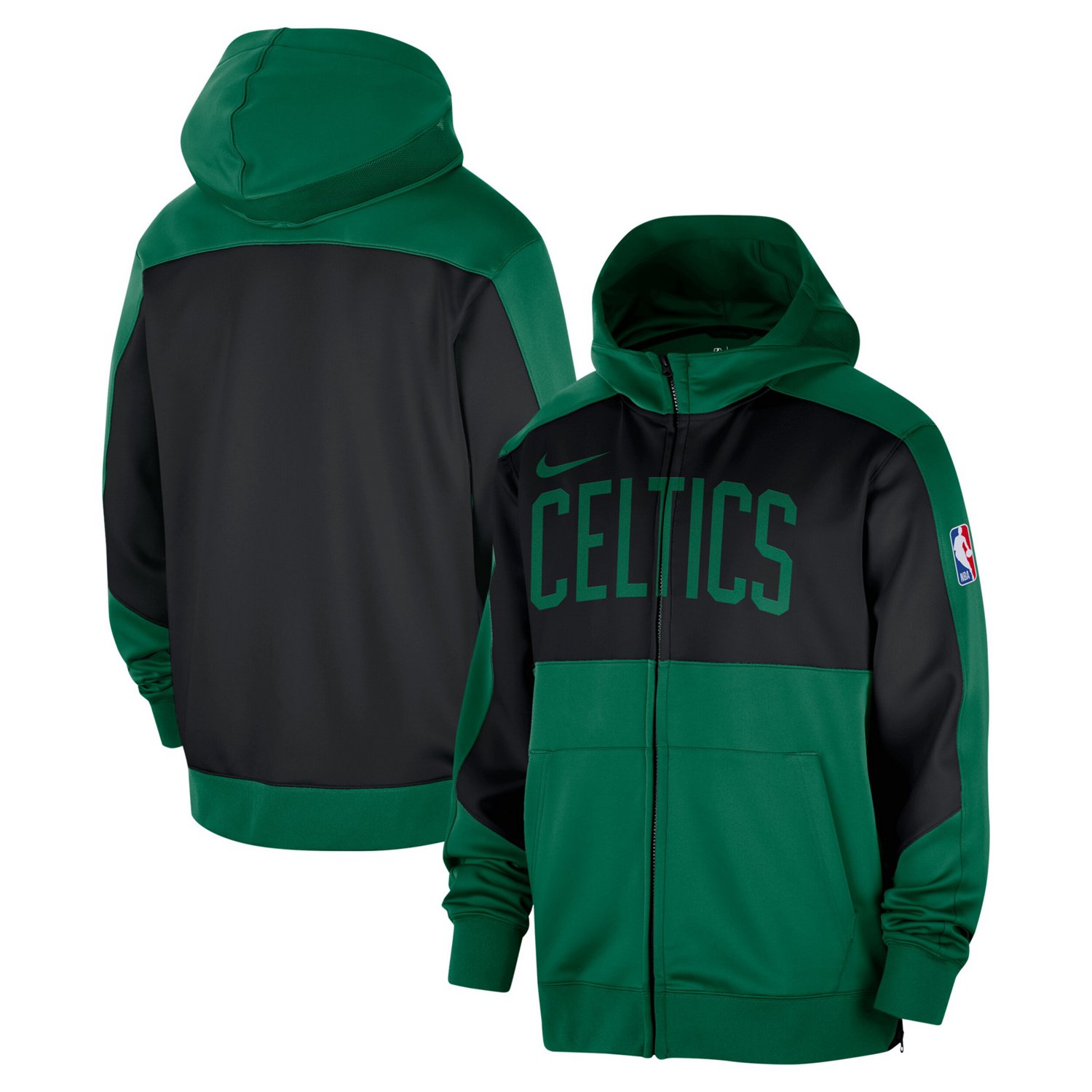 Nike Kelly Boston Celtics Authentic On-Court Showtime Performance Full-Zip Hoodie