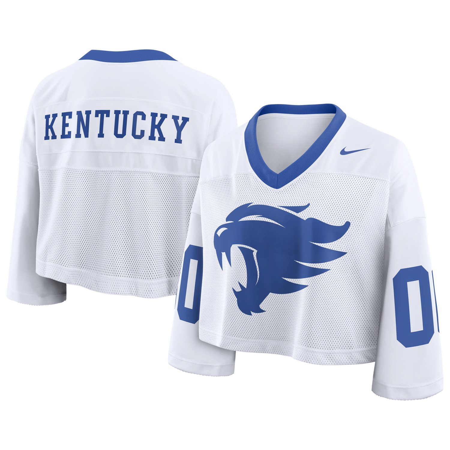 Nike Kentucky Wildcats Oversized Logo Cropped Fashion Jersey