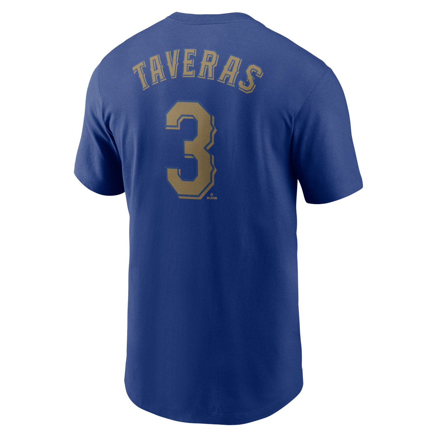 Nike Leody Taveras Texas Rangers 2024 Gold Collection Name  Number T-Shirt - view number 3