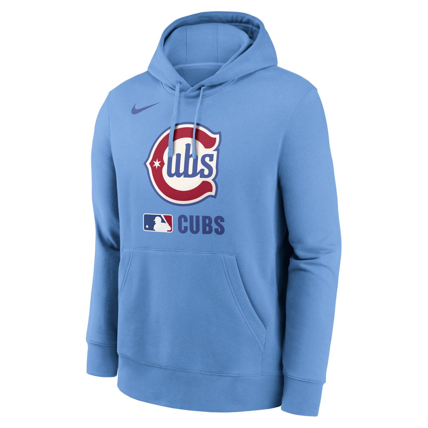 Nike Light Chicago Cubs Authentic Collection Lockup Alternate Logo Performance Pullover Hoodie