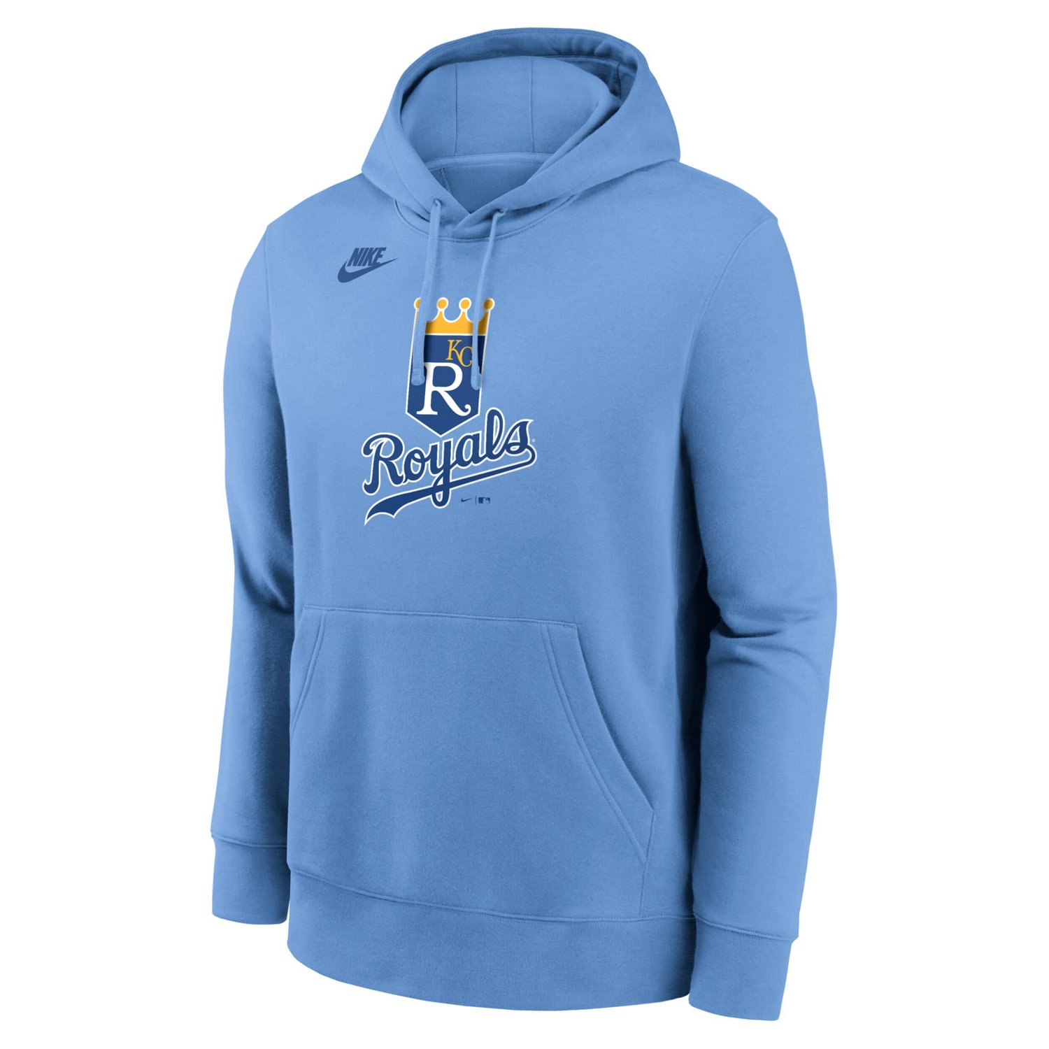 Nike Light Kansas City Royals Cooperstown Collection Logo Club Pullover Hoodie - view number 2