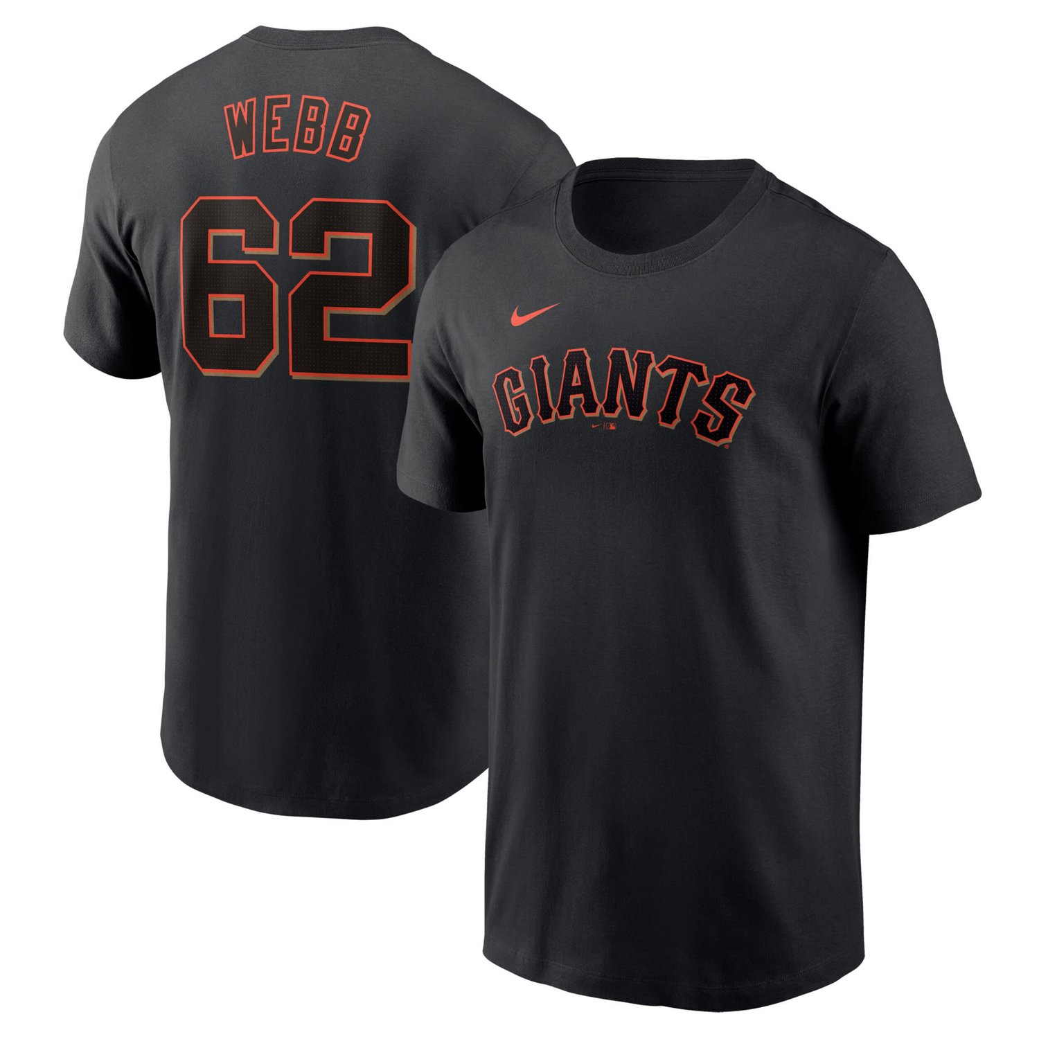 Nike Logan Webb San Francisco Giants Fuse Name  Number T-Shirt - view number 1