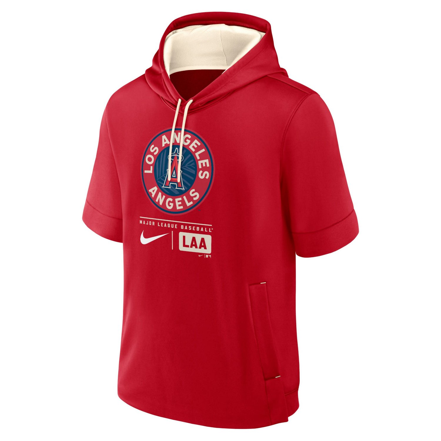 Nike Los Angeles Angels City Connect Color Block Short Sleeve Pullover Hoodie                                                    - view number 2