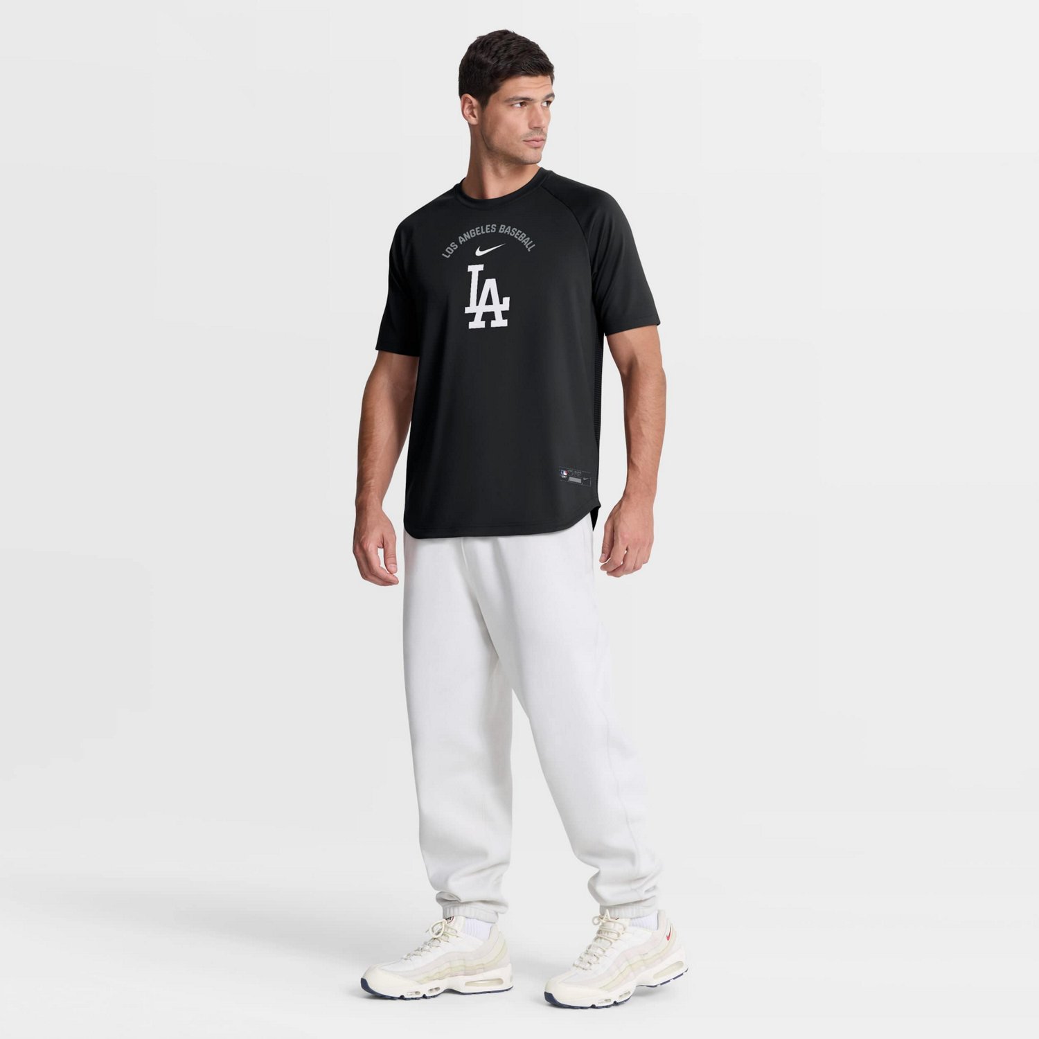 Nike Los Angeles Dodgers Authentic Collection Batting Practice Pre-Game Raglan Dri-FIT Top - view number 3