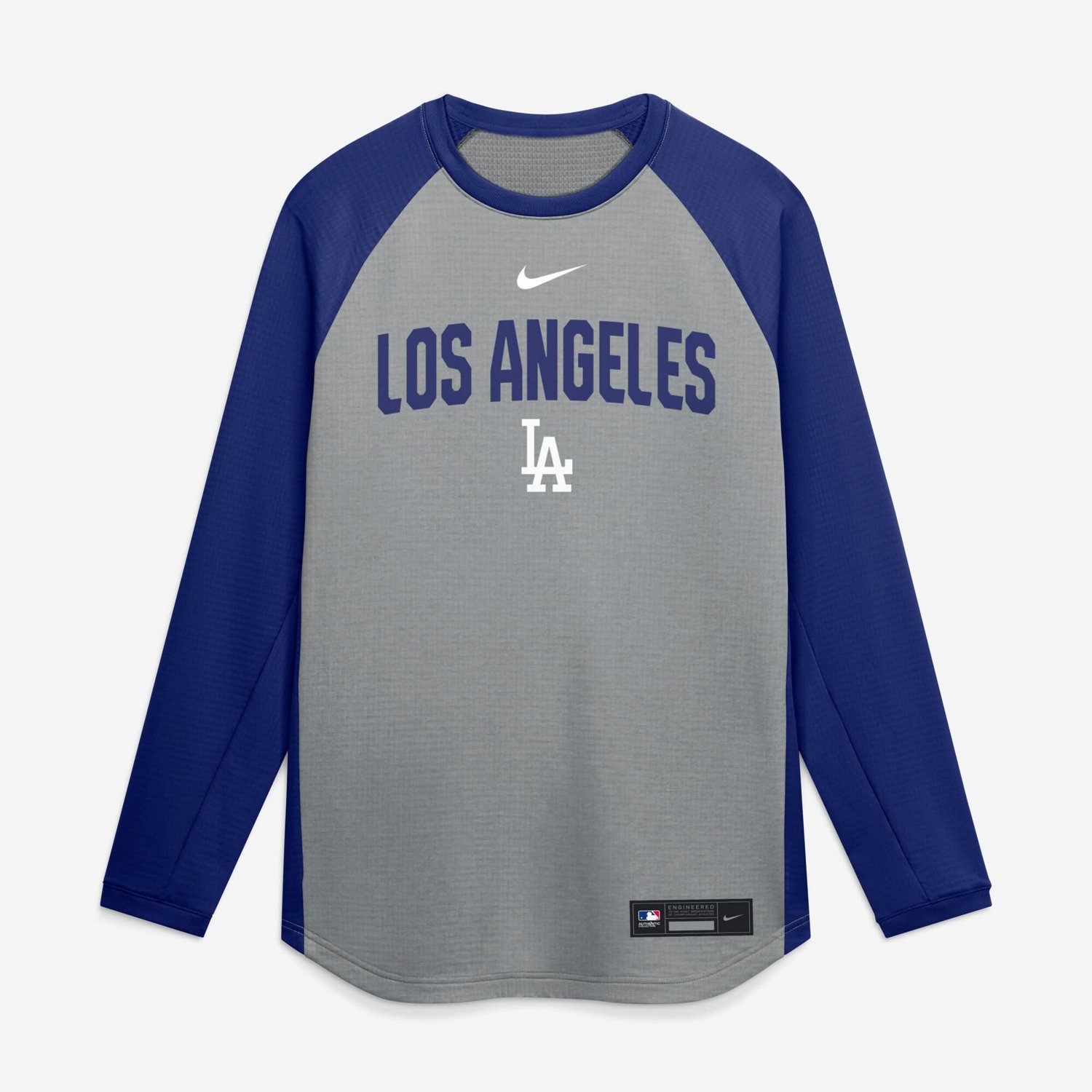 Nike Los Angeles Dodgers Authentic Collection Raglan Dri-FIT Sweatshirt