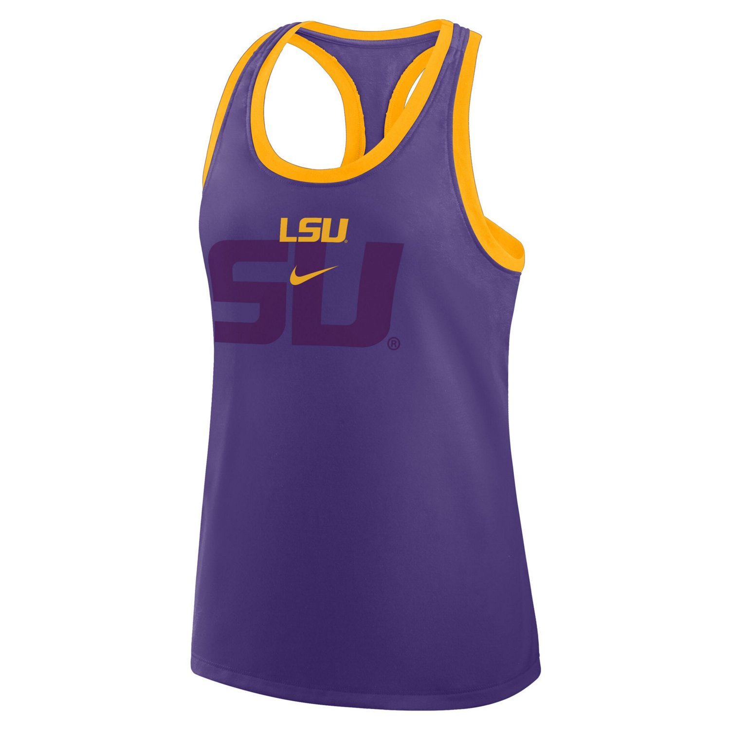 Nike LSU Tigers Primetime Tri-Blend Racerback Tank Top - view number 2
