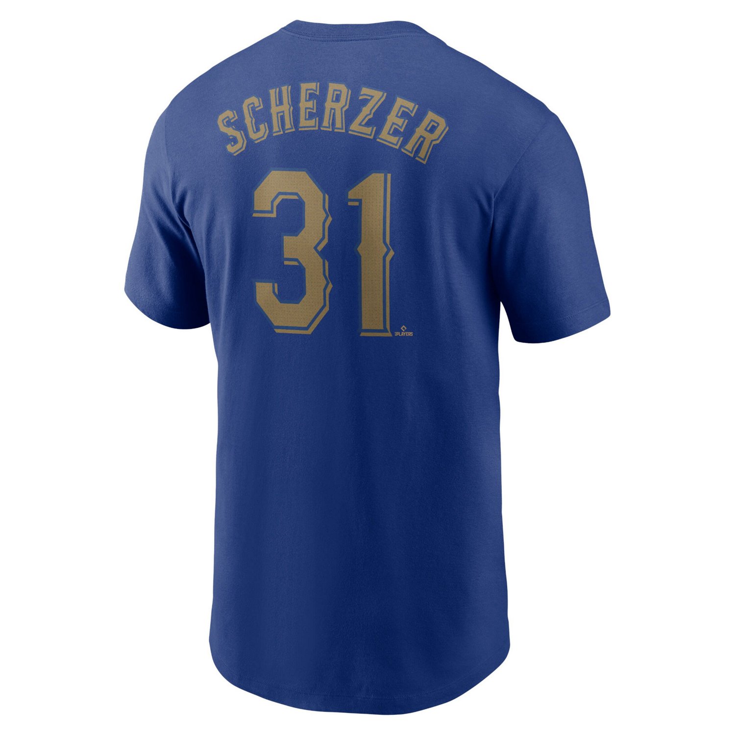 Nike Max Scherzer Texas Rangers 2024 Gold Collection Name  Number T-Shirt - view number 3