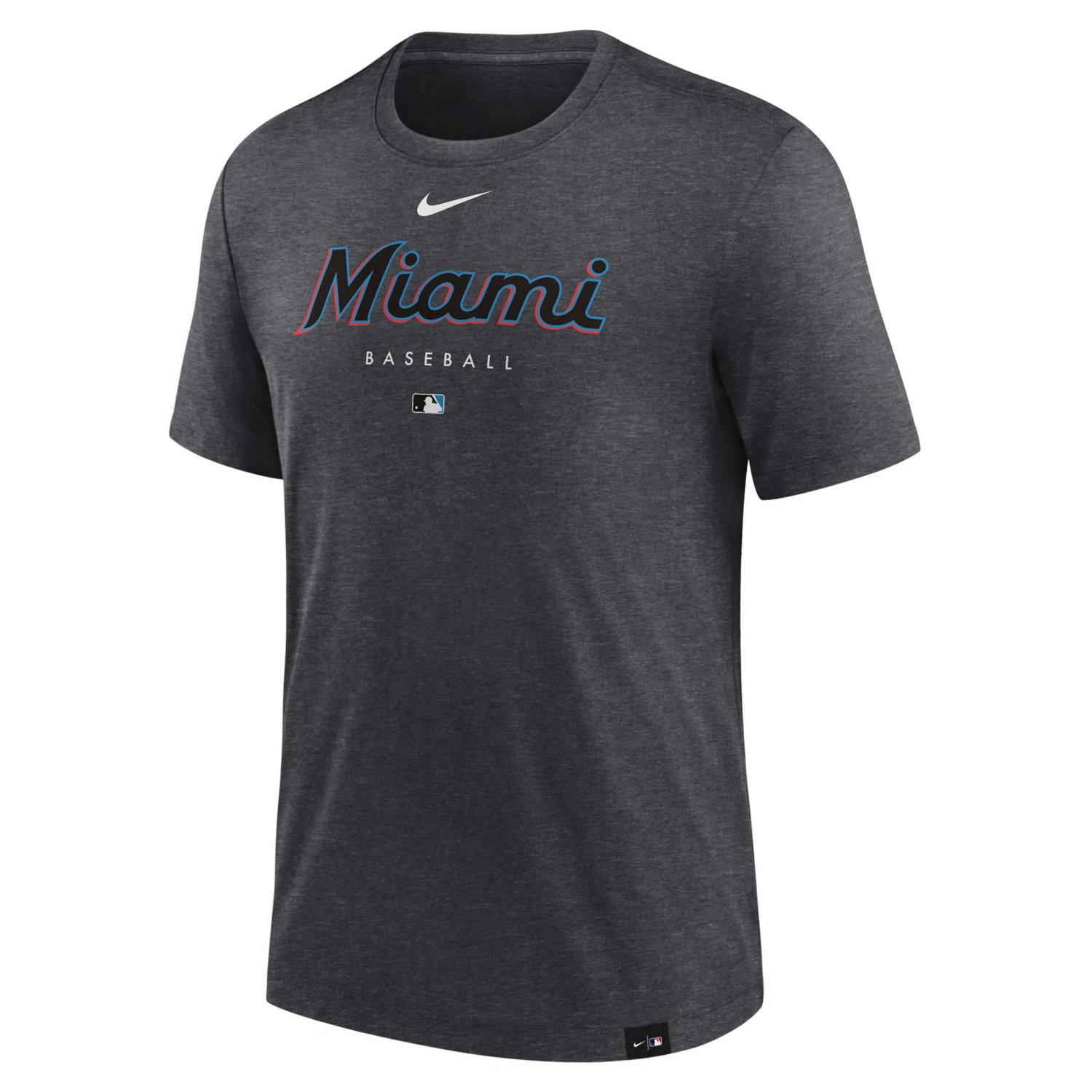 Nike Miami Marlins Authentic Collection Early Work Tri-Blend Performance T-Shirt - view number 2