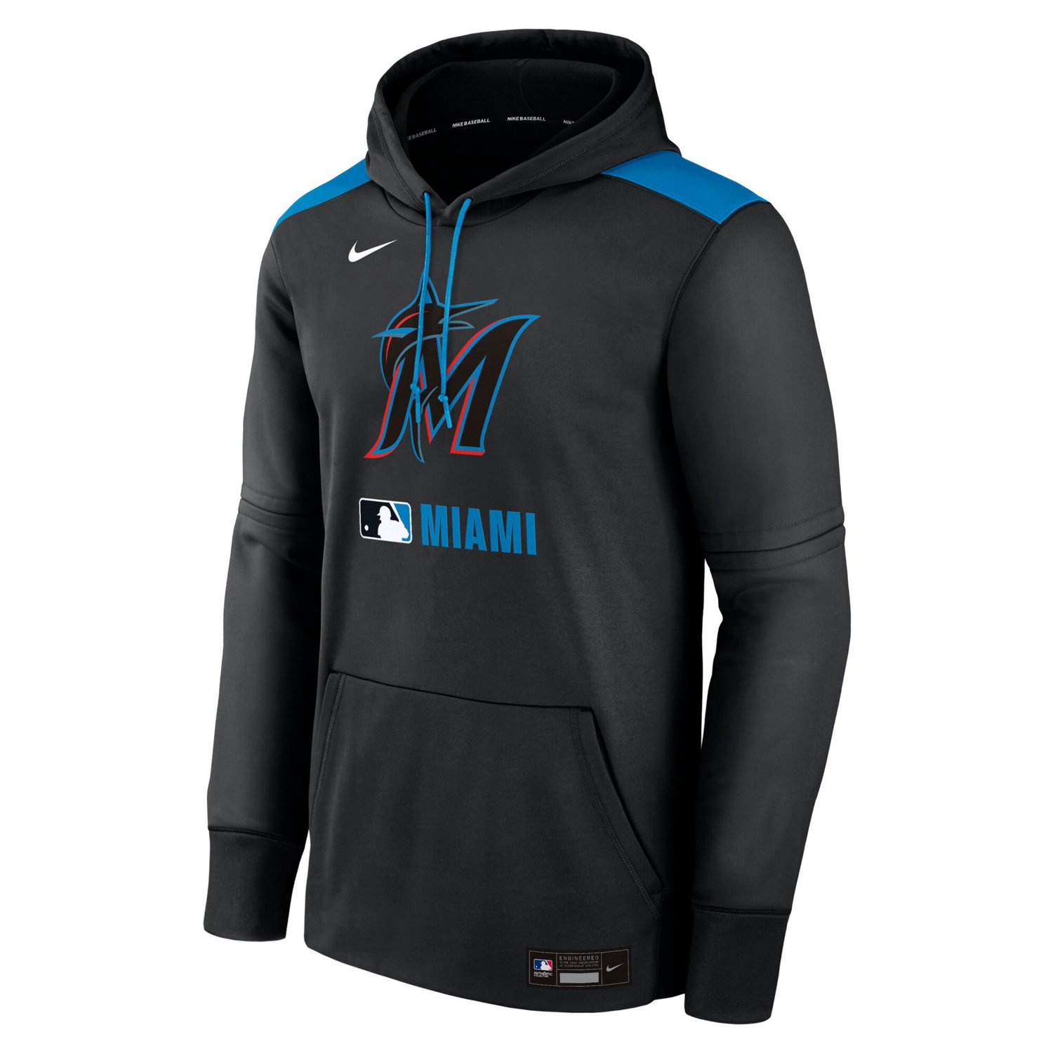 Nike Miami Marlins Authentic Collection Performance Pullover Hoodie - view number 2