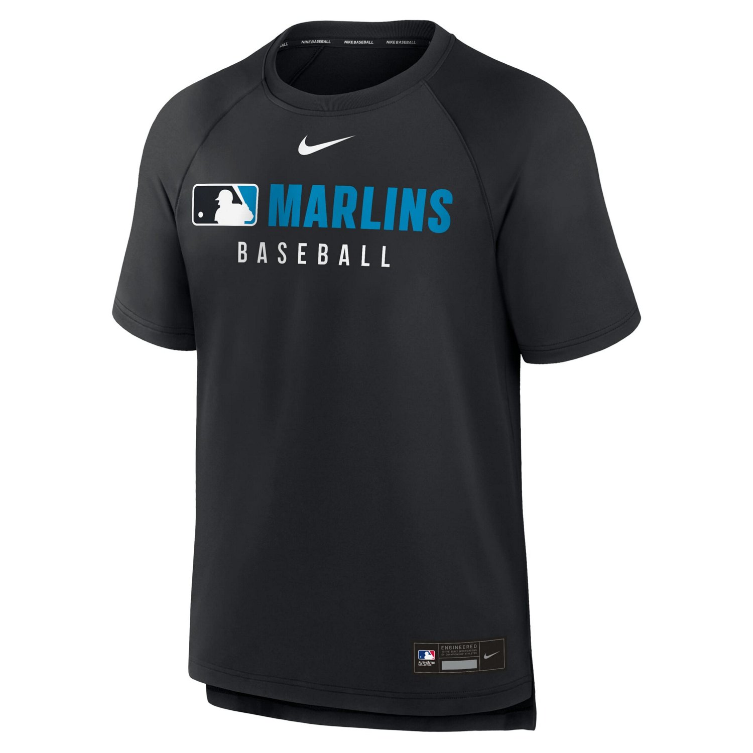 Nike Miami Marlins Authentic Collection Pregame Raglan Performance T-Shirt - view number 2