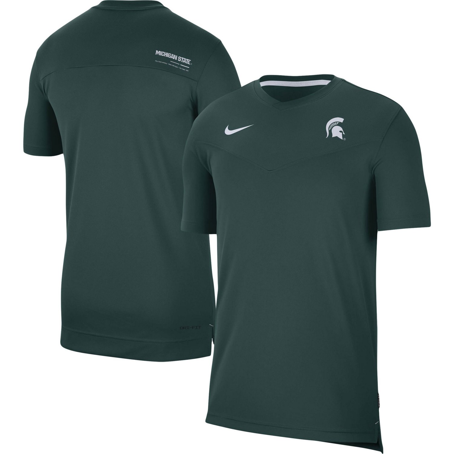 Nike Michigan State Spartans 2022 Coaches UV Performance T-Shirt - view number 1