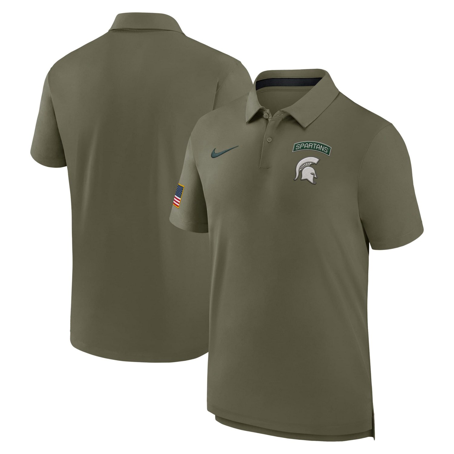 Nike Michigan State Spartans 2024 Military Appreciation Tour Performance Polo                                                    - view number 1