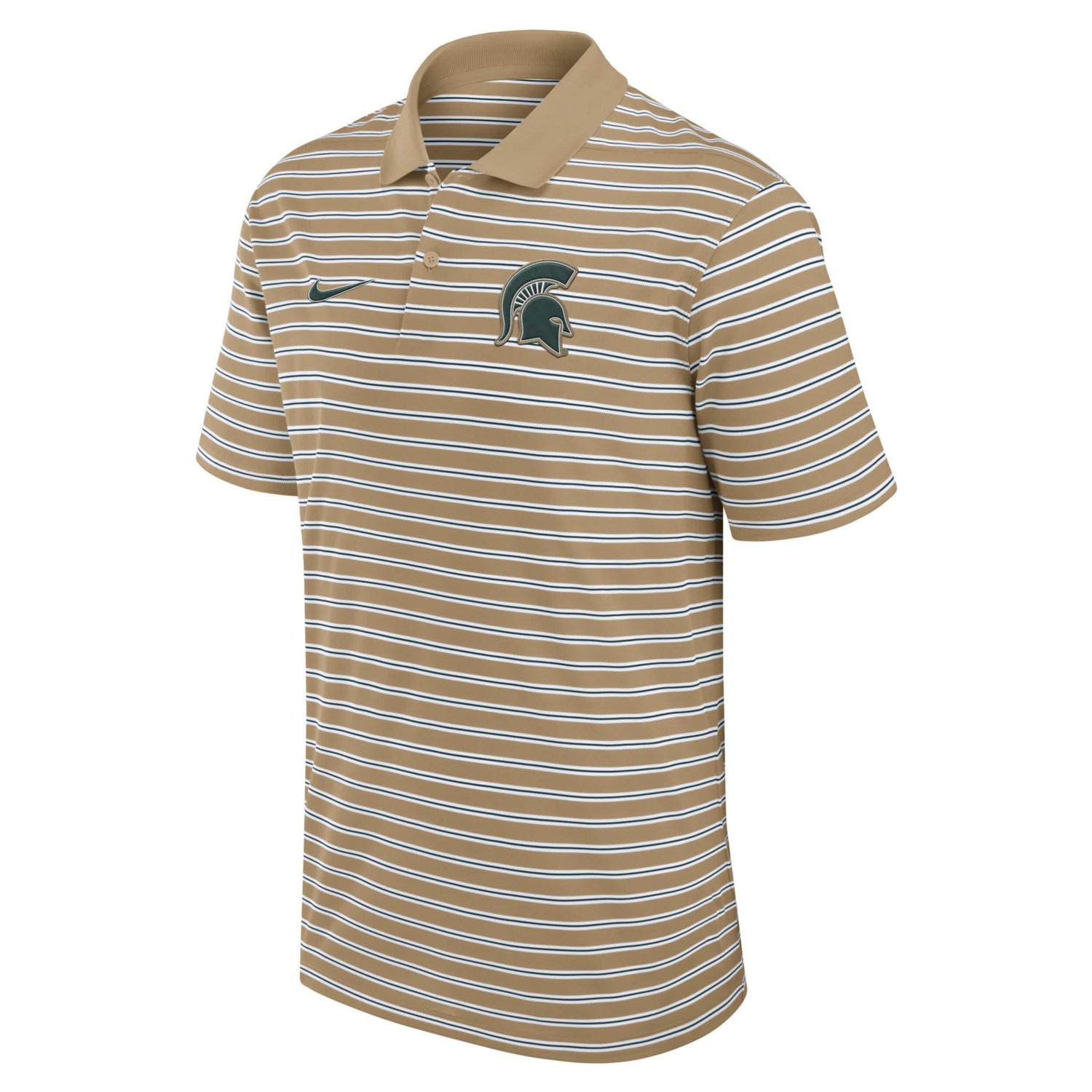 Nike Michigan State Spartans Athletic Prep Striped Performance Polo