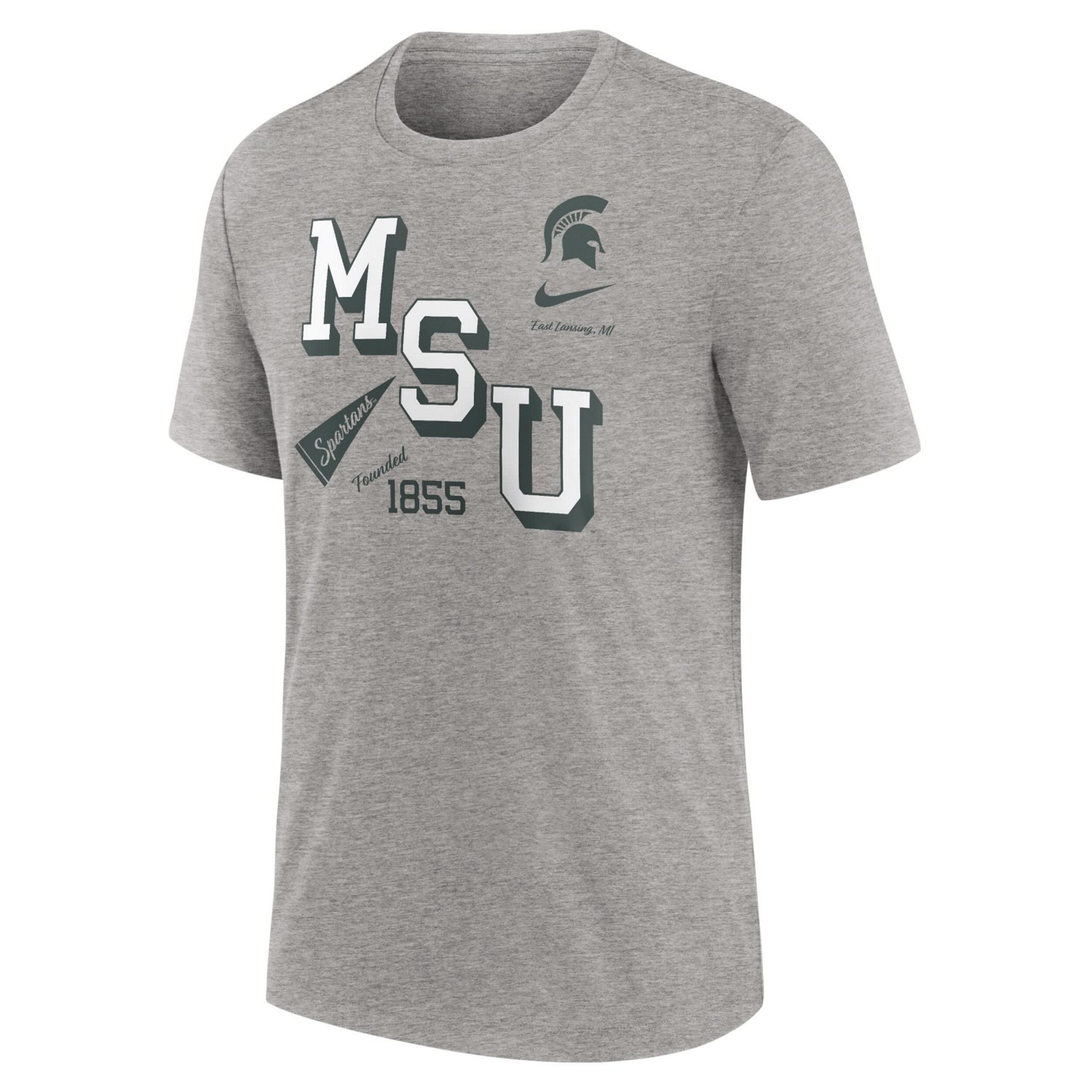 Nike Michigan State Spartans Blitz Roll Call Tri-Blend T-Shirt - view number 2