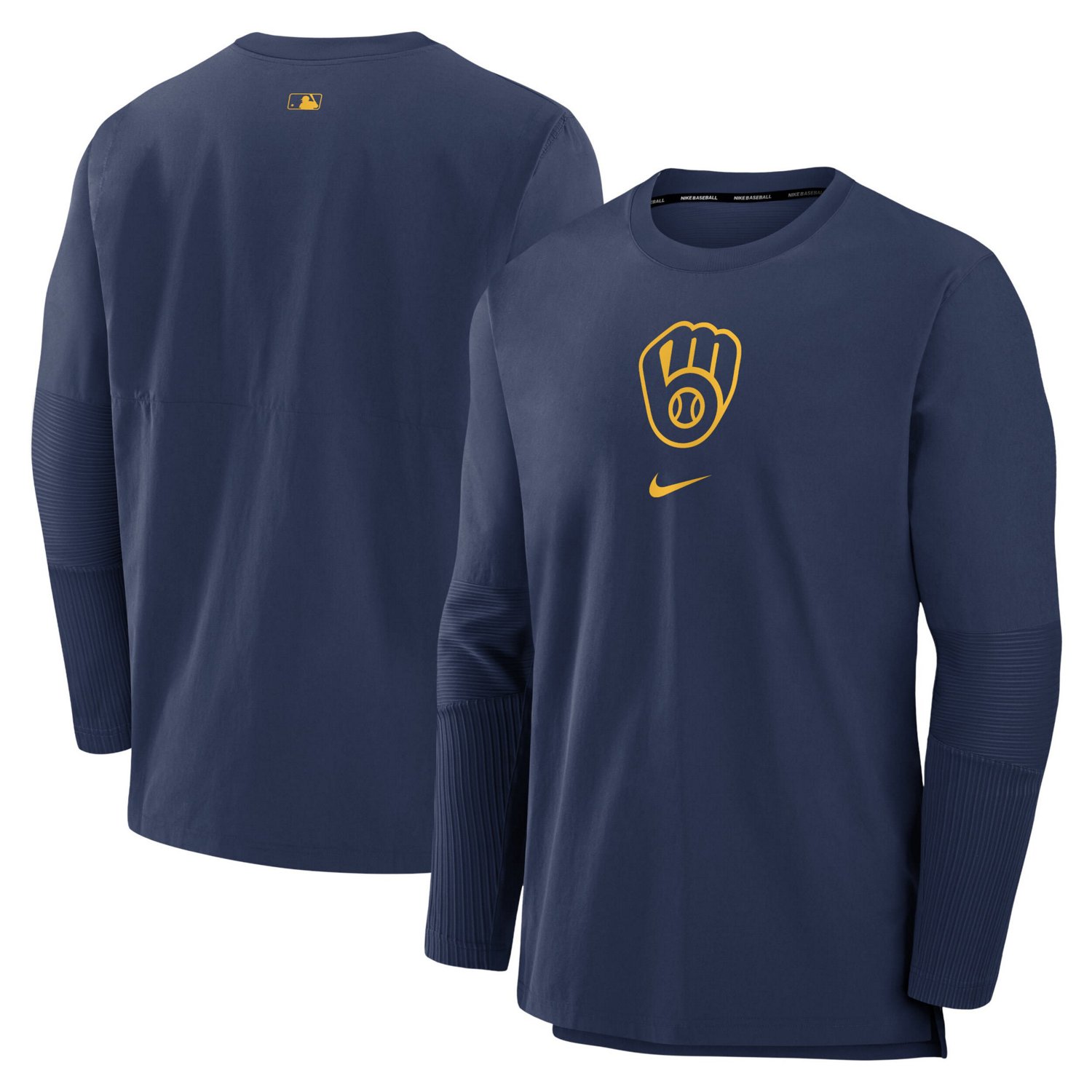 Nike Milwaukee Brewers Authentic Collection Player Performance Pullover Sweatshirt - view number 1