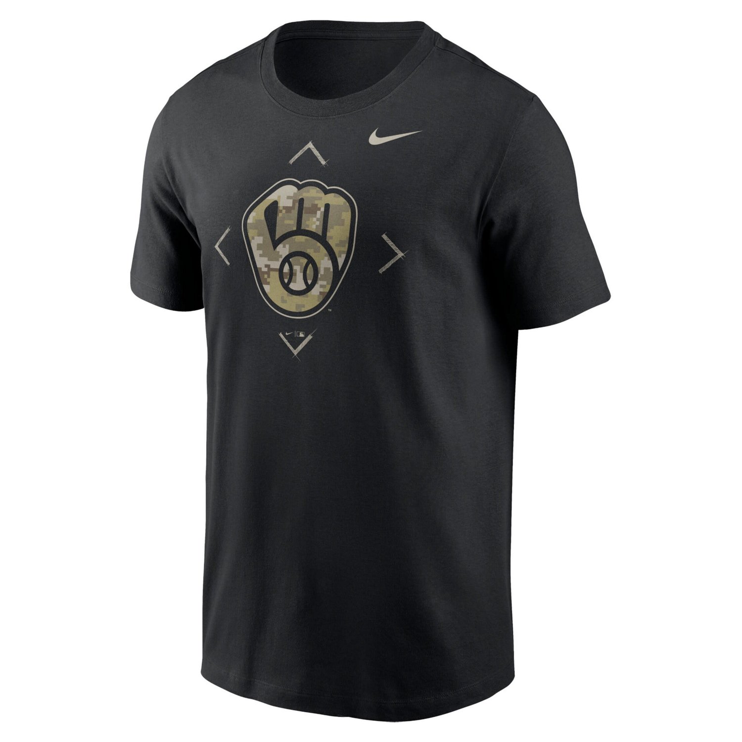 Nike Milwaukee Brewers Camo Logo T-Shirt - view number 2