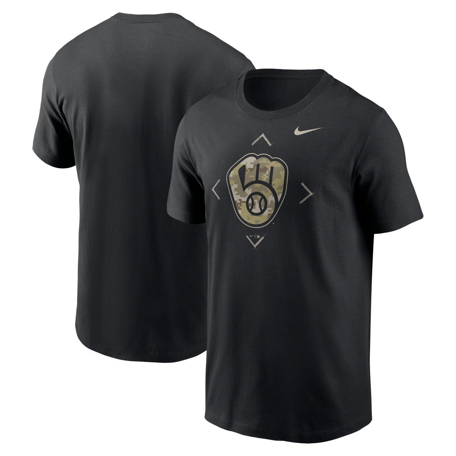 Nike Milwaukee Brewers Camo Logo T-Shirt - view number 1