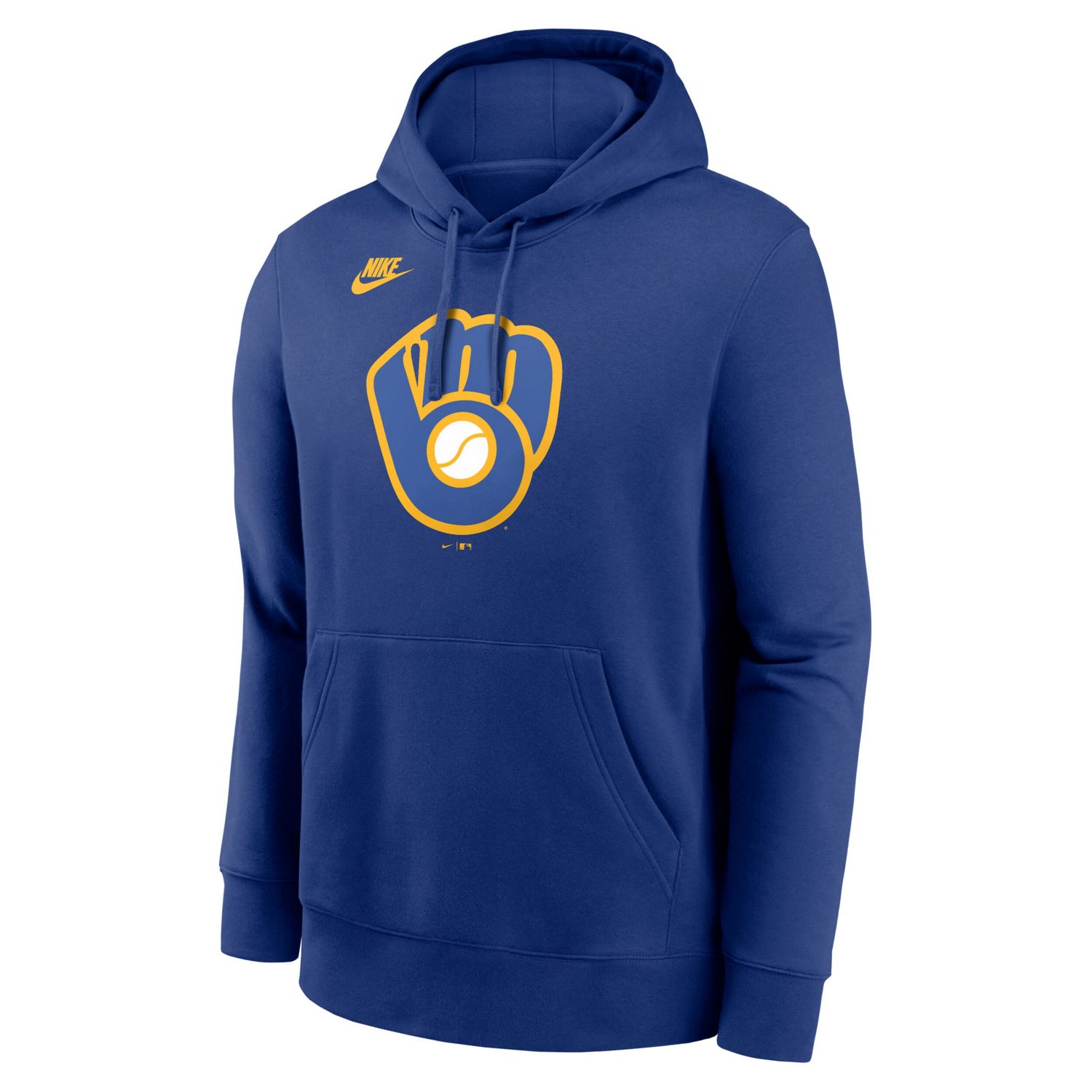 Nike Milwaukee Brewers Cooperstown Collection Logo Club Pullover Hoodie - view number 2