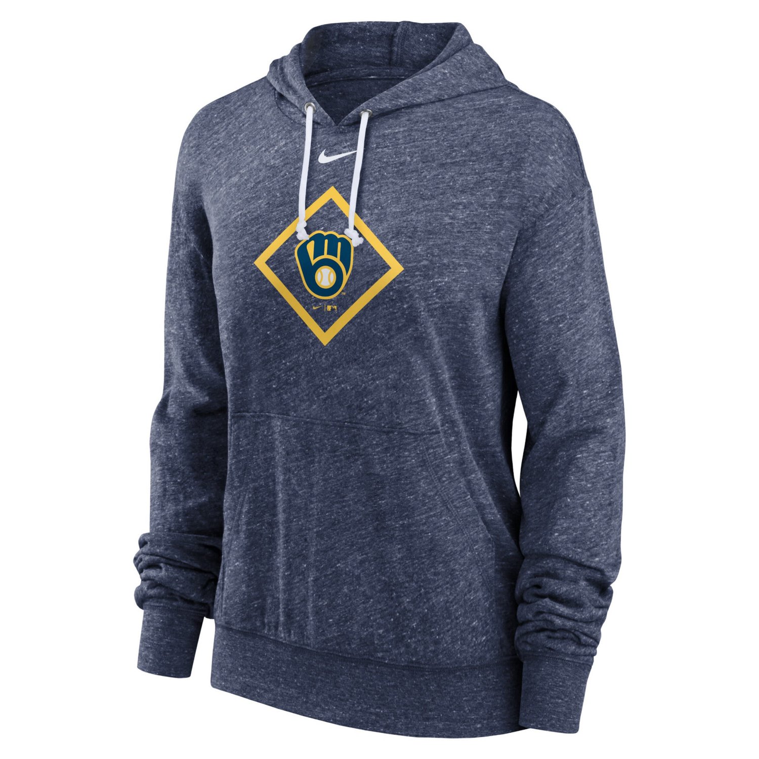 Nike Milwaukee Brewers Diamond Icon Gym Vintage Lightweight Hooded Top - view number 2