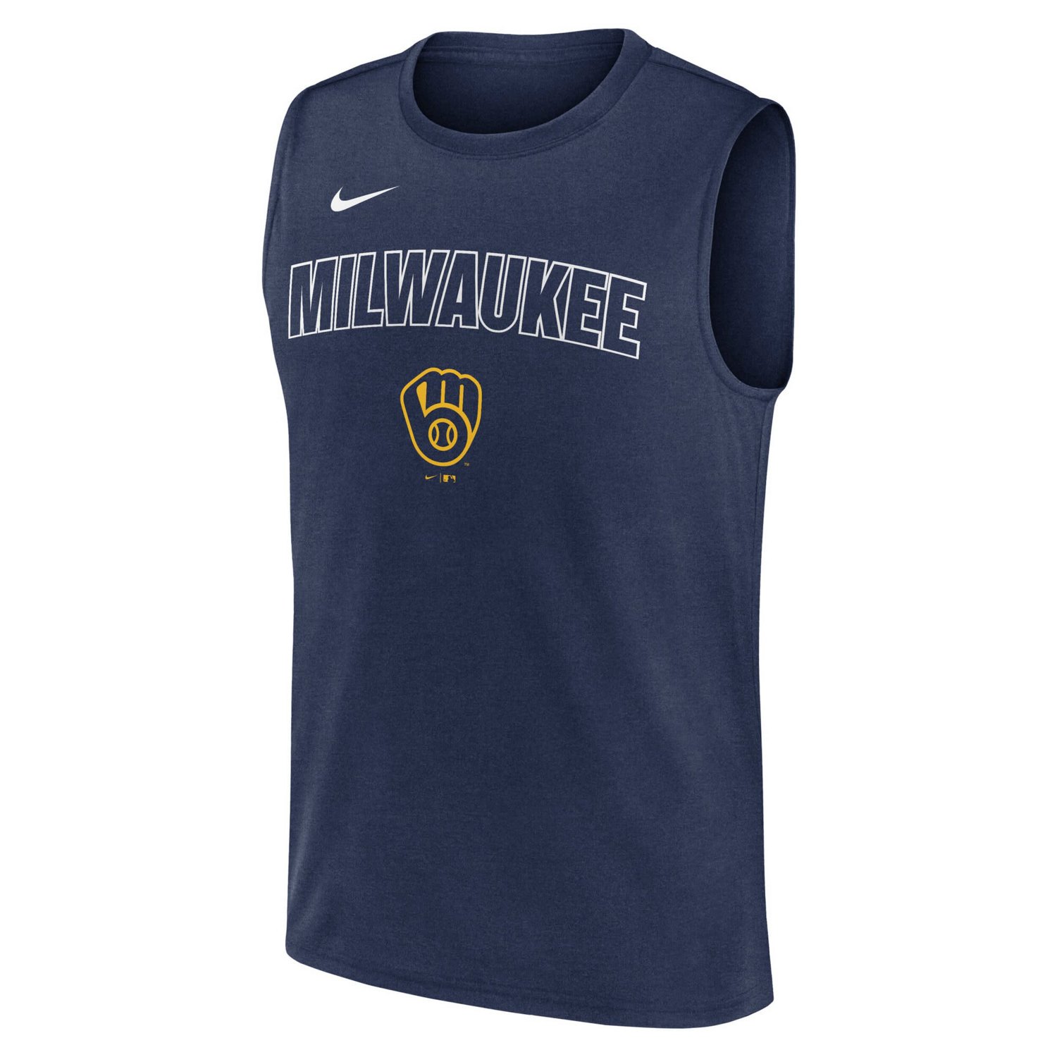 Nike Milwaukee Brewers Knockout Performance Muscle Tank Top - view number 2