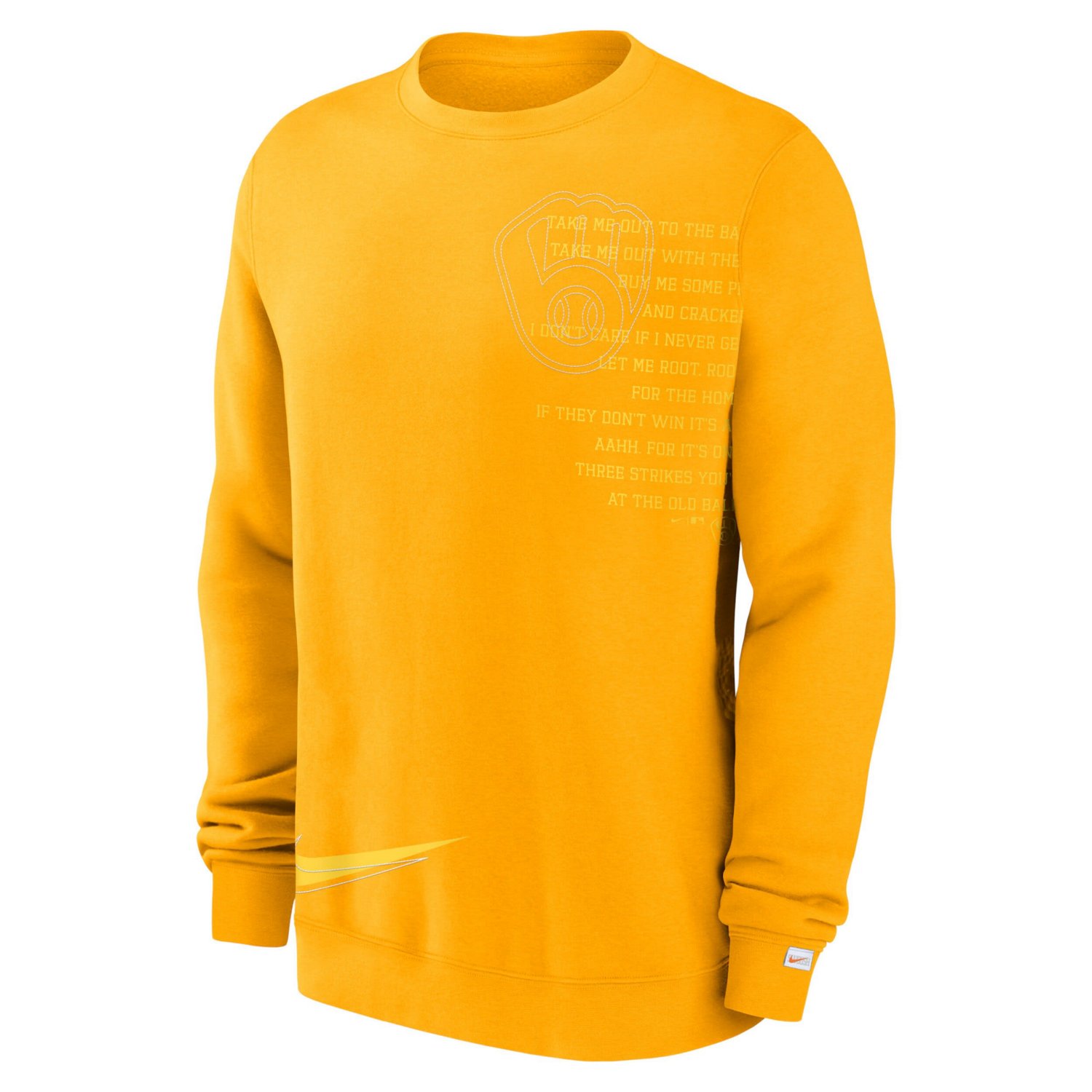 Nike Milwaukee Brewers Statement Ball Game Fleece Pullover Sweatshirt - view number 2