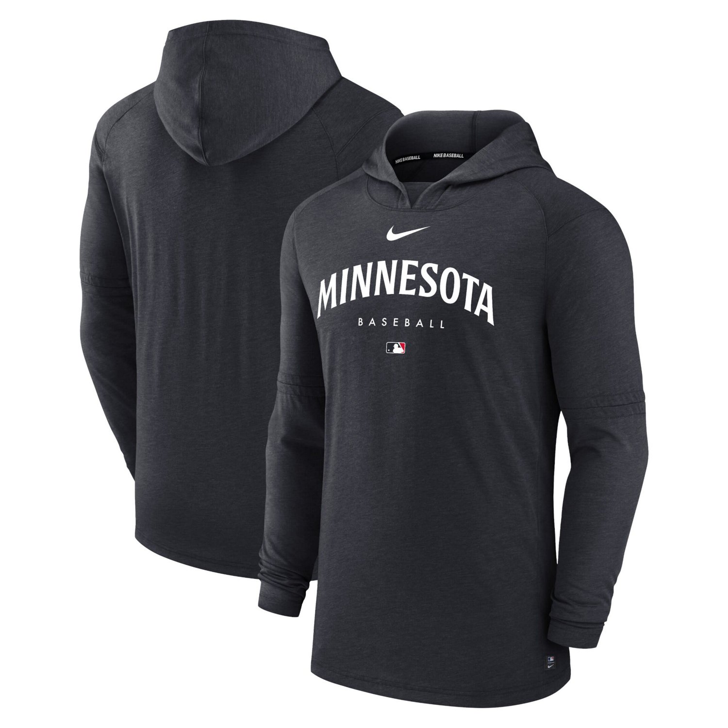 Nike Minnesota Twins Heather Authentic Collection Early Work Tri-Blend Performance Pullover Hoodie