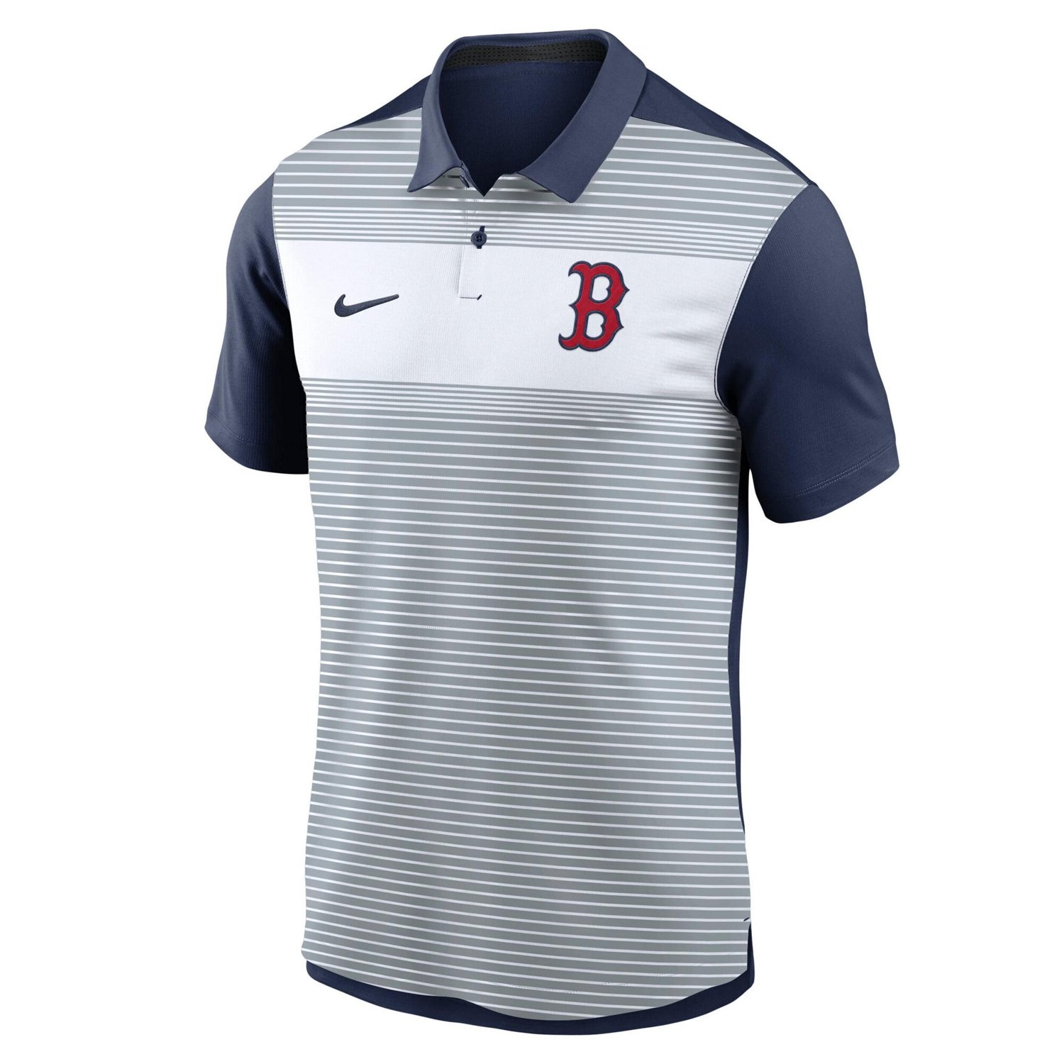 Nike Navy Boston Red Sox Vapor Striped Performance Polo - view number 2