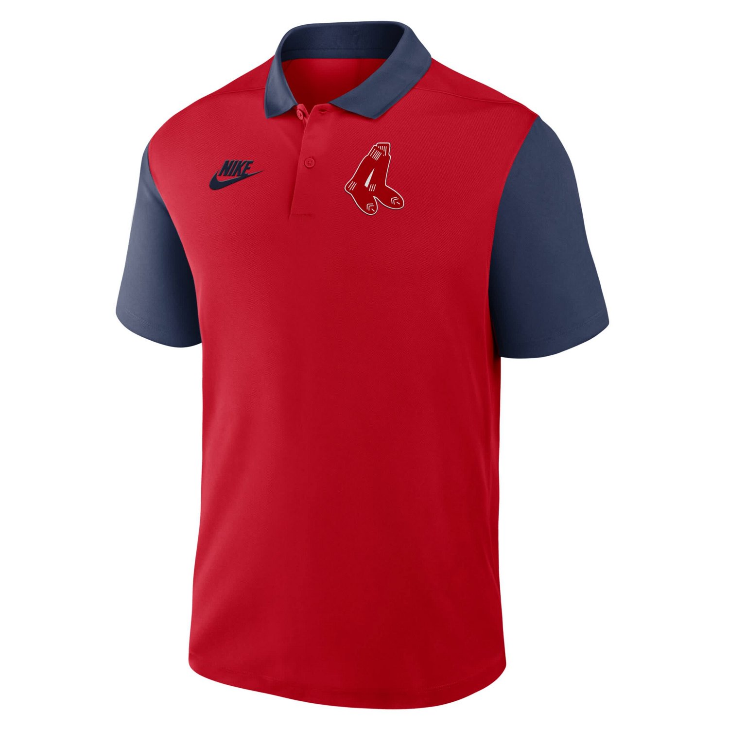 Nike Navy Boston Sox Cooperstown Collection Color-Block Victory Performance Polo - view number 2