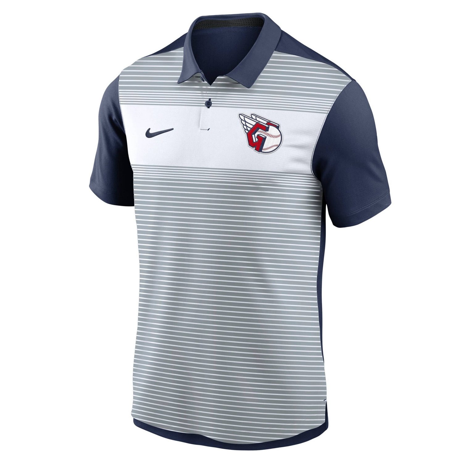 Nike Navy Cleveland Guardians Vapor Striped Performance Polo - view number 2