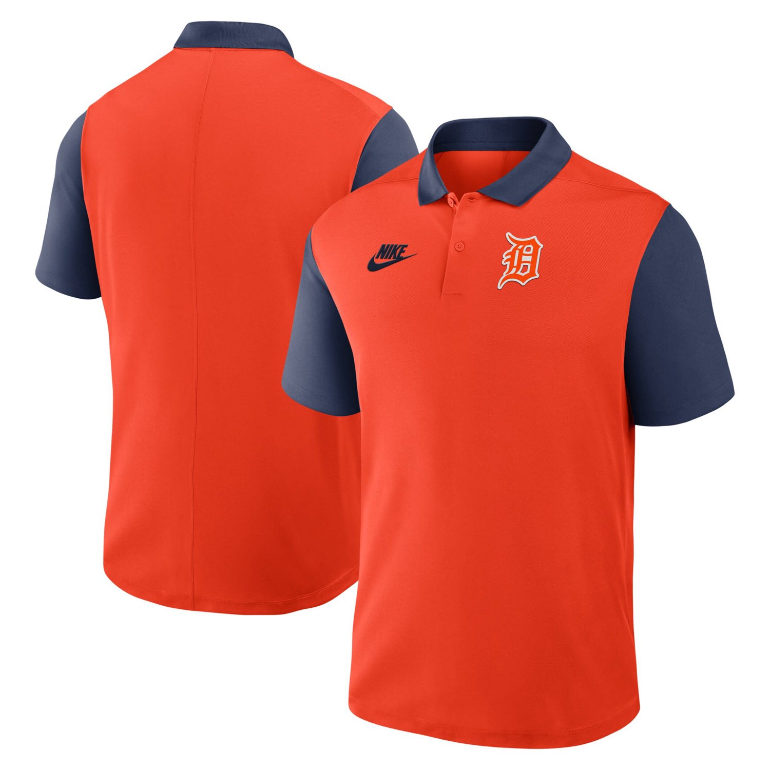 Nike Navy Detroit Tigers Cooperstown Collection Color-Block Victory Performance Polo