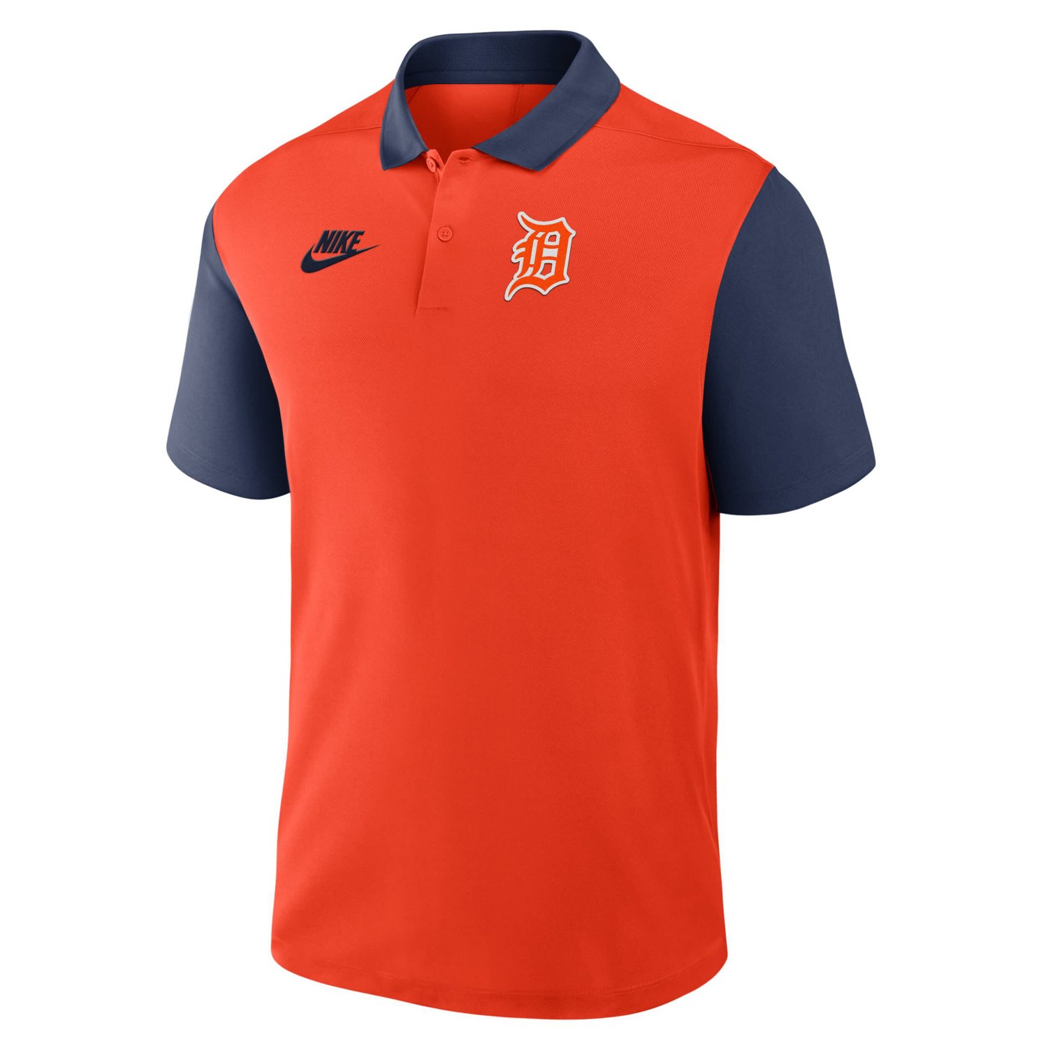 Nike Navy Detroit Tigers Cooperstown Collection Color-Block Victory Performance Polo - view number 2