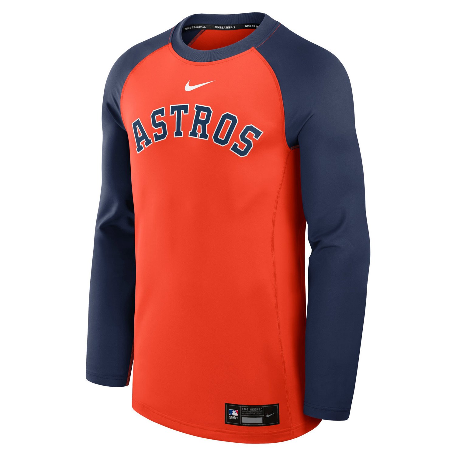 Nike Navy Houston Astros Authentic Collection Game Time Raglan Performance Long Sleeve T-Shirt - view number 2