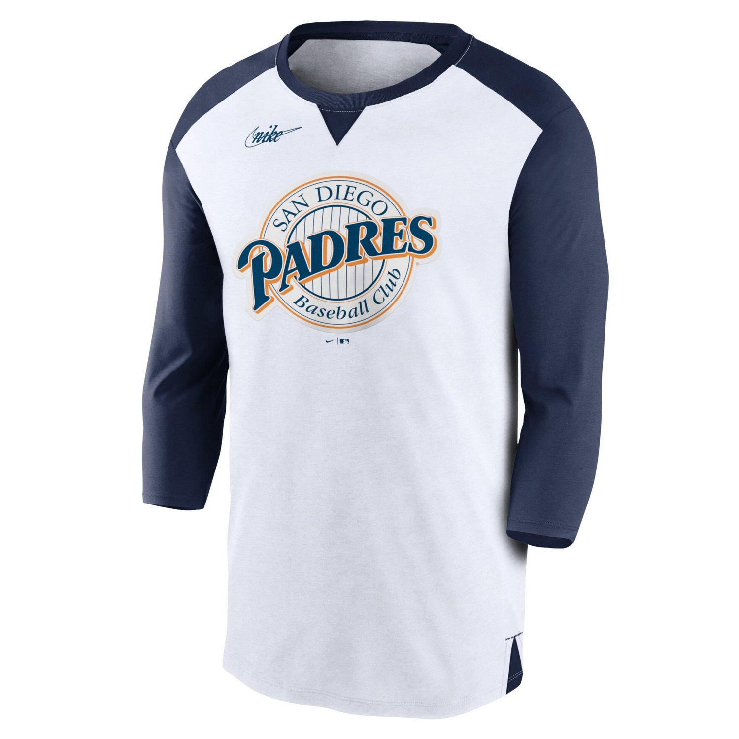 Nike /Navy San Diego Padres Rewind 3/4-Sleeve T-Shirt