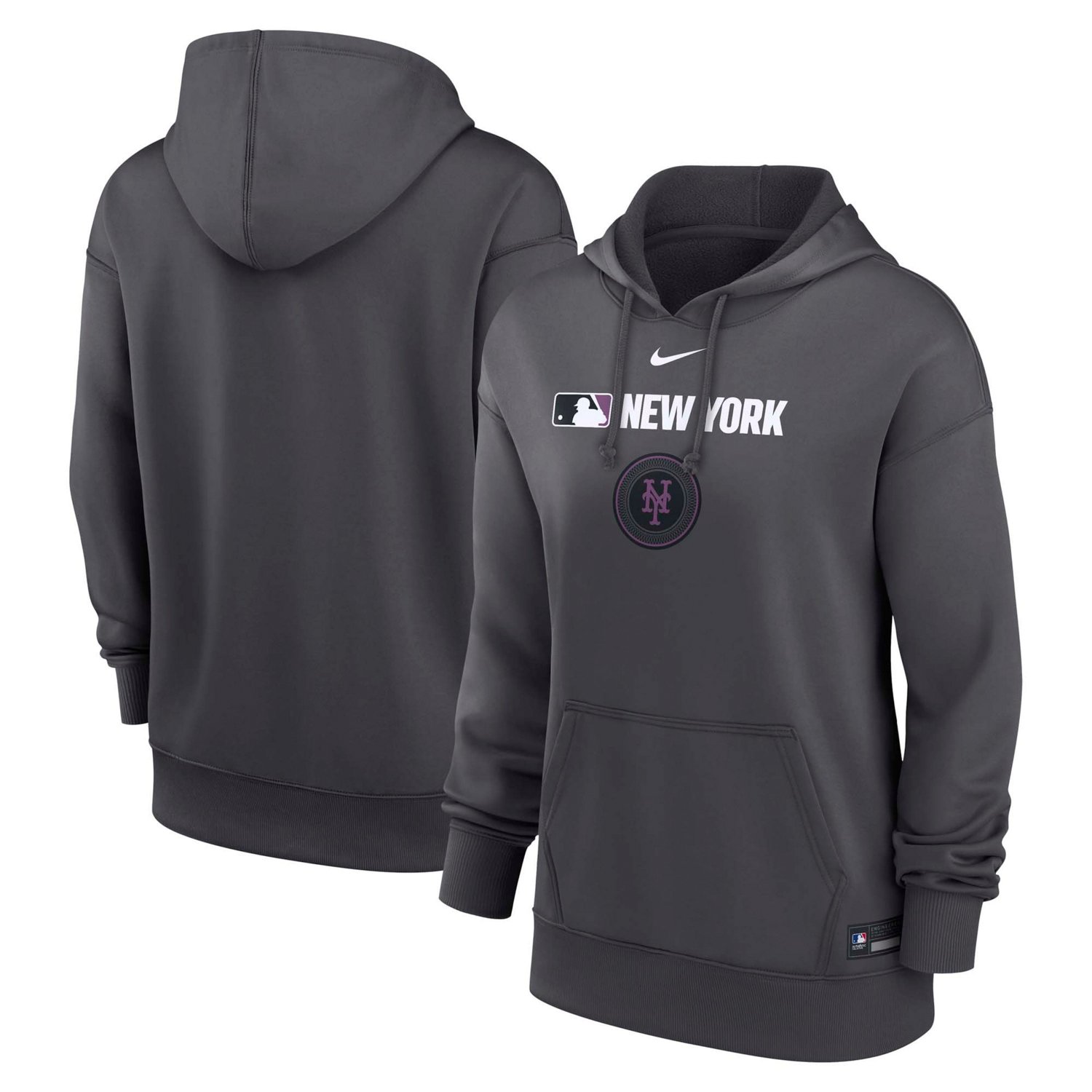 Nike New York Mets Authentic Collection City Connect Performance Pullover Hoodie