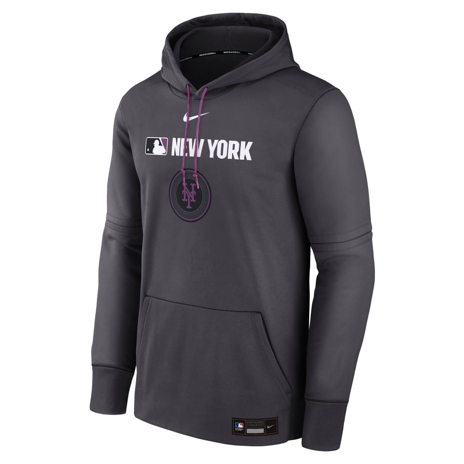 Nike New York Mets Authentic Collection City Connect Therma Pullover Hoodie                                                      - view number 2