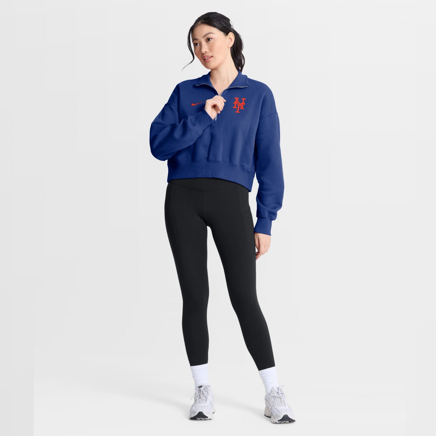 Nike New York Mets Primetime Phoenix Fleece Half-Zip Sweatshirt - view number 3