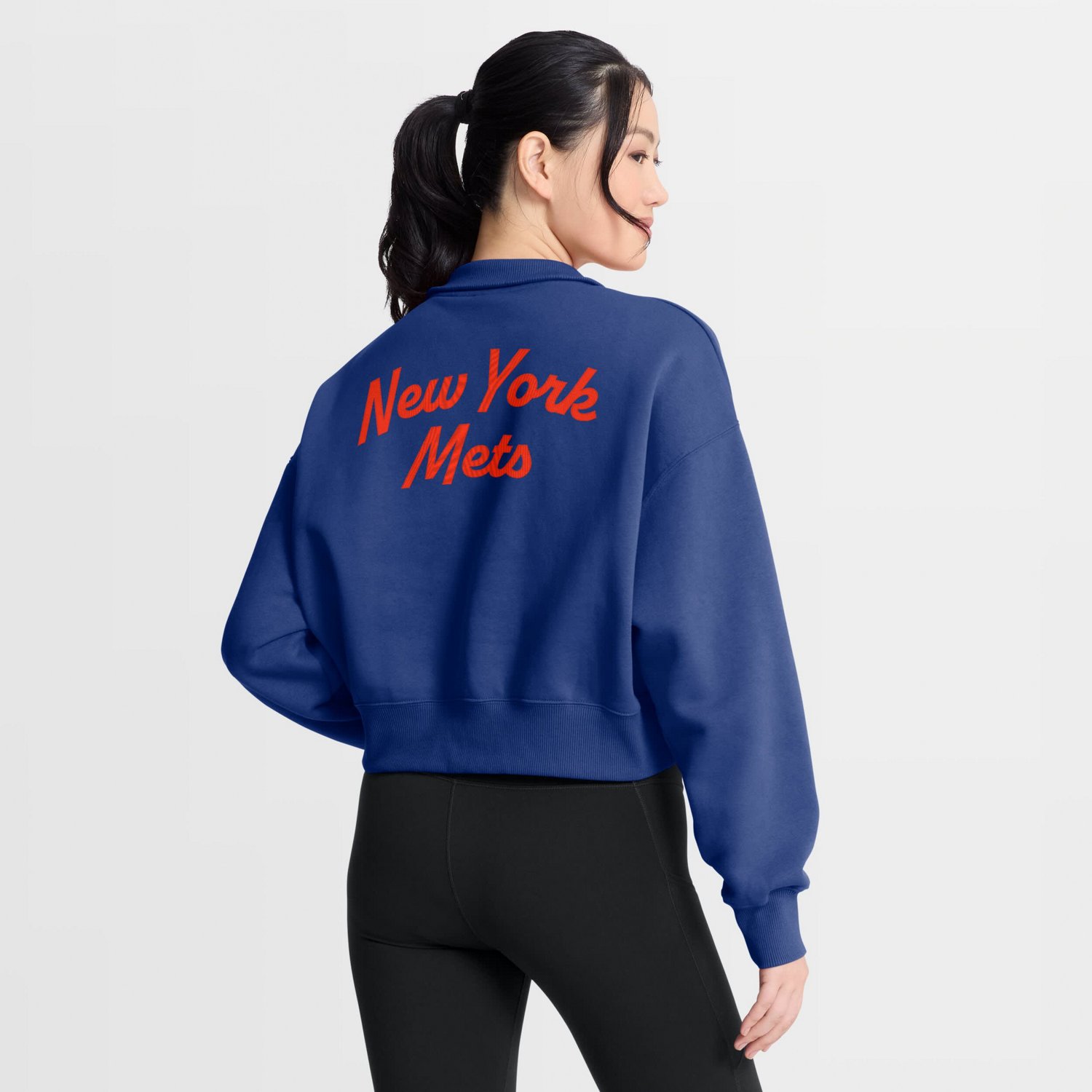 Nike New York Mets Primetime Phoenix Fleece Half-Zip Sweatshirt - view number 2